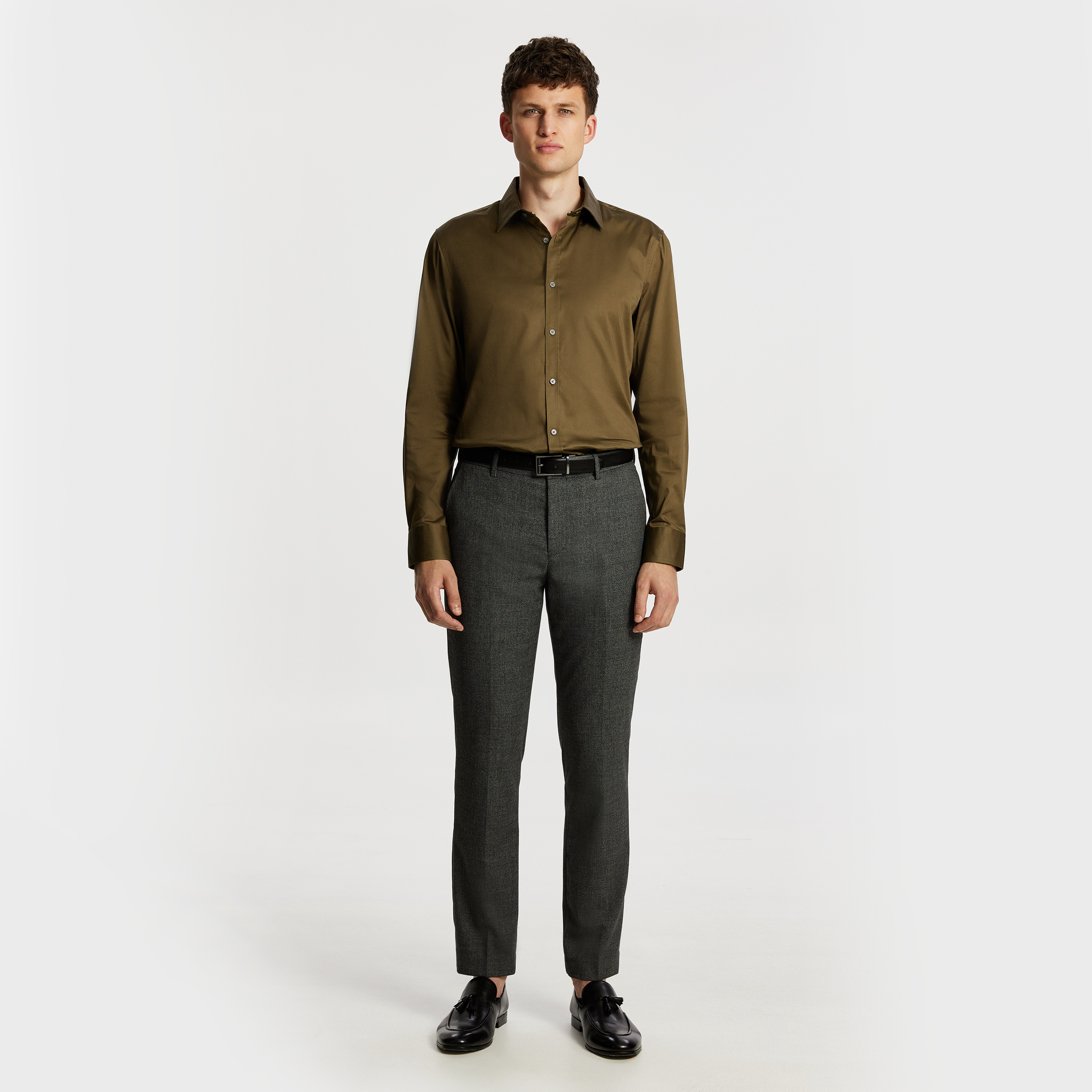 Olive Henry Stretch Slim Fit Dress Shirt