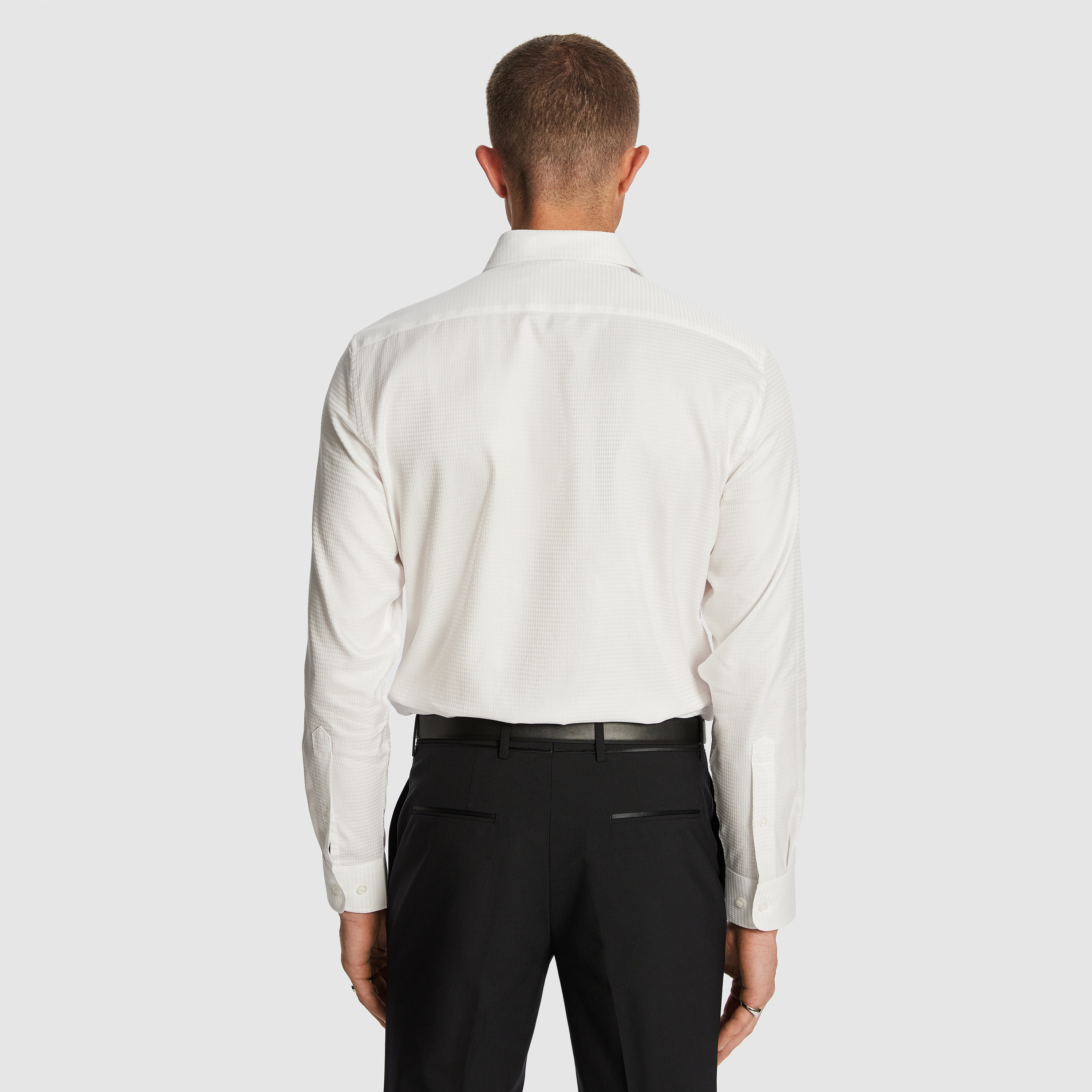 City Slim Textured Pure Cotton Dress Shirt
