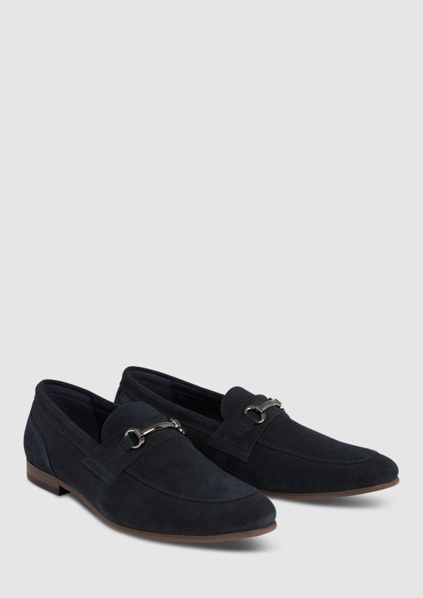 Navy Ragnar Suede Leather Loafer