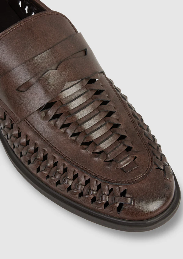 Chocolate Palm Lattice Slip On Shoe