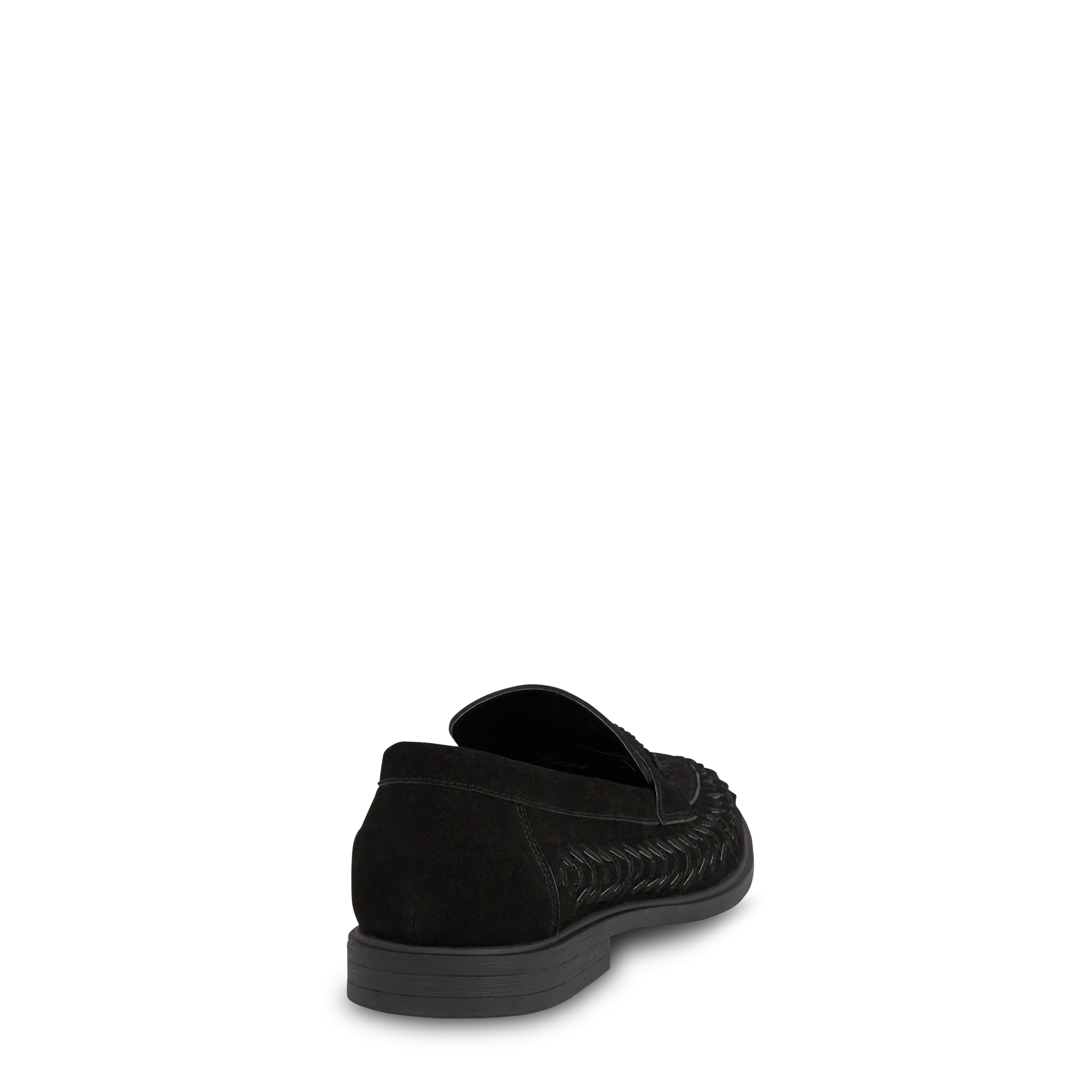 Black Marsden Suede Leather Lattice Shoe