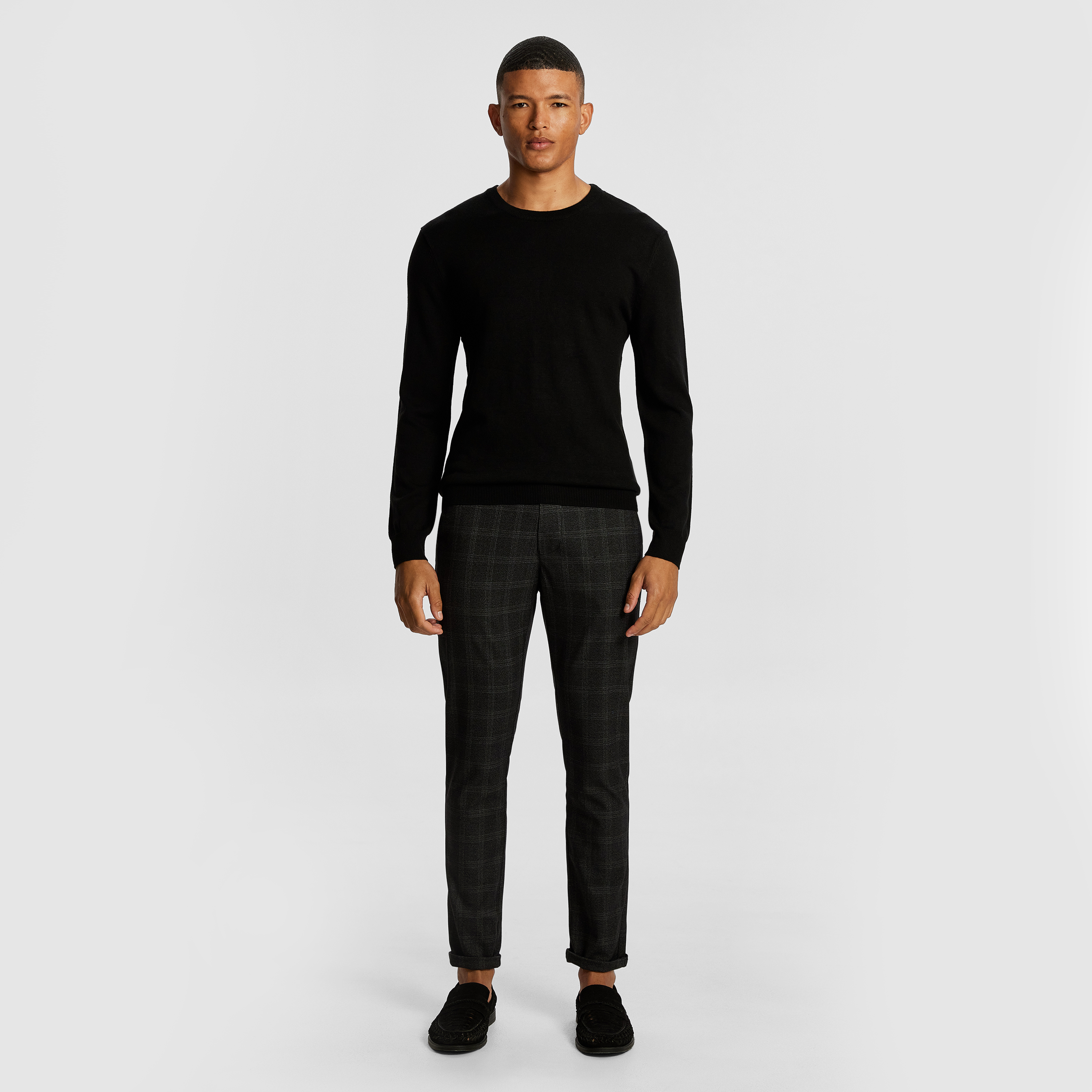 Black Dominic Merino Blend Knit