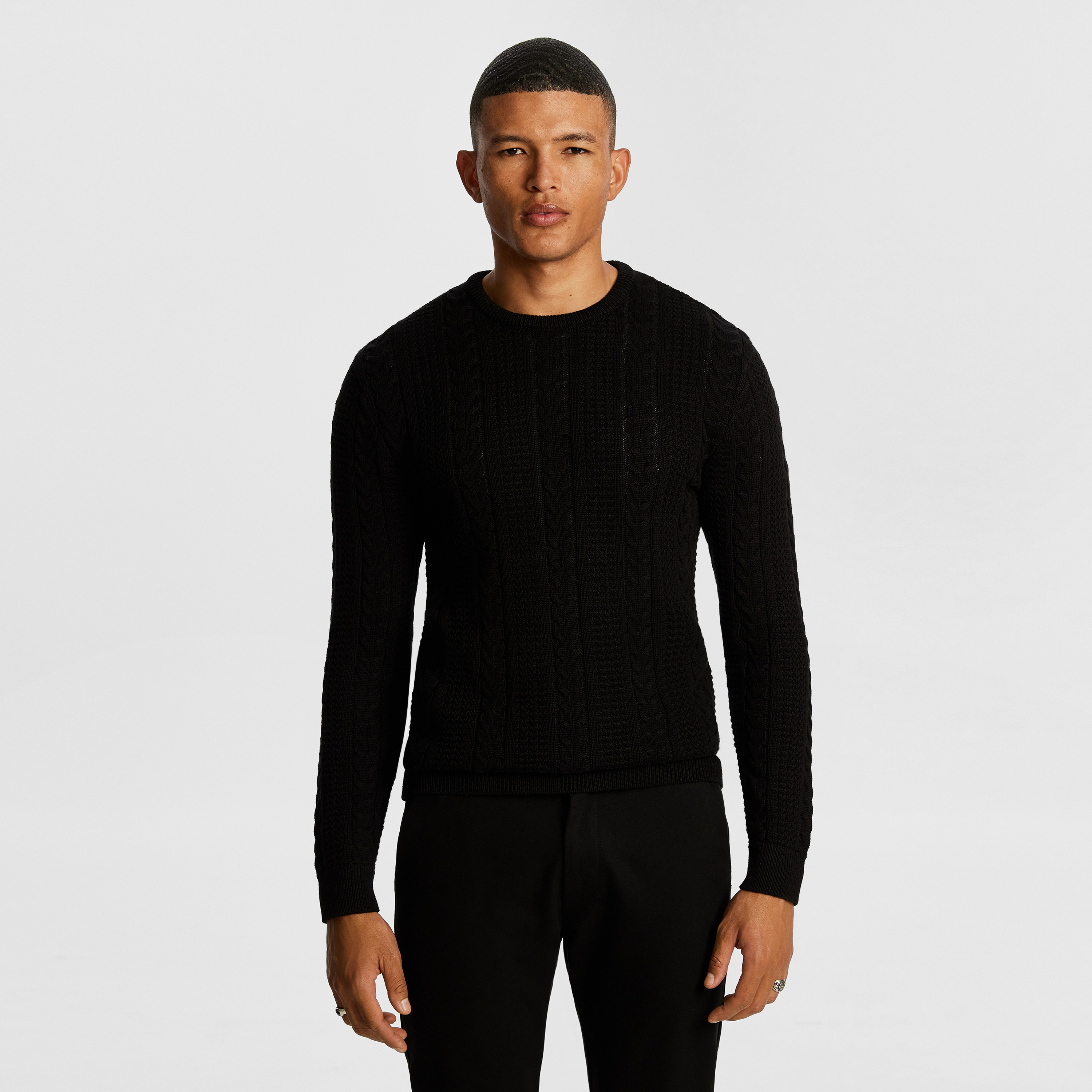 Harvey Crew Neck Cable Knit