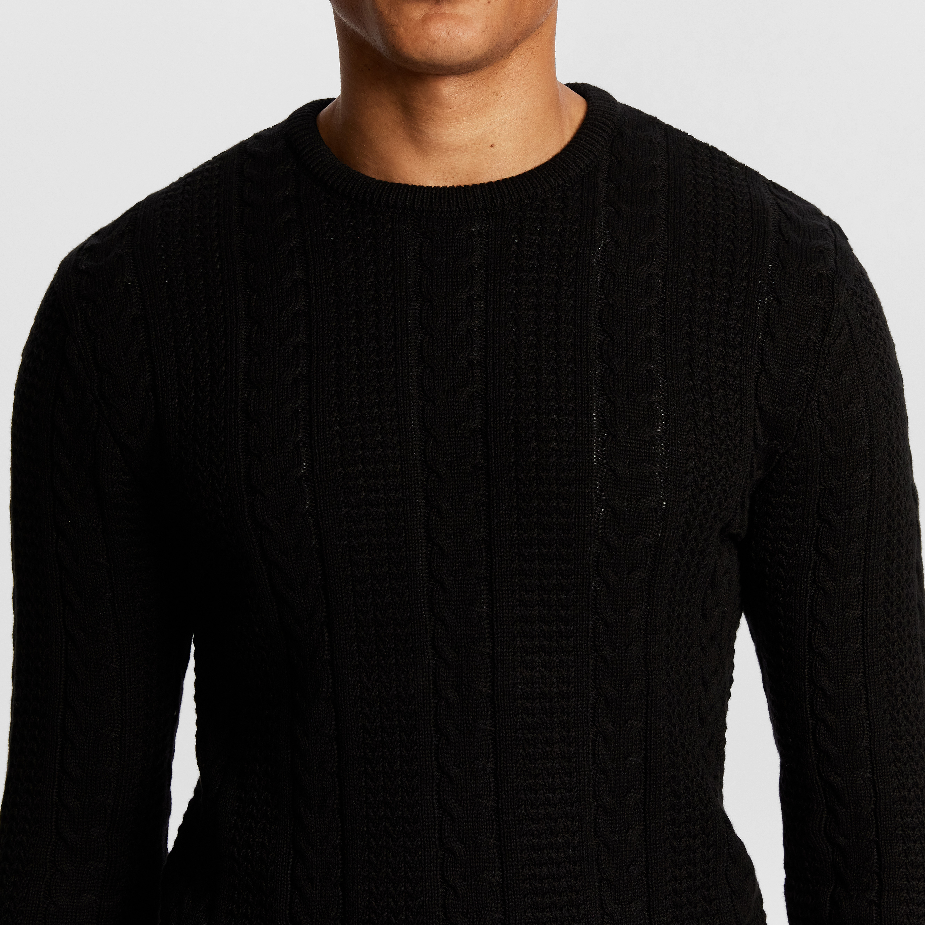 Harvey Crew Neck Cable Knit