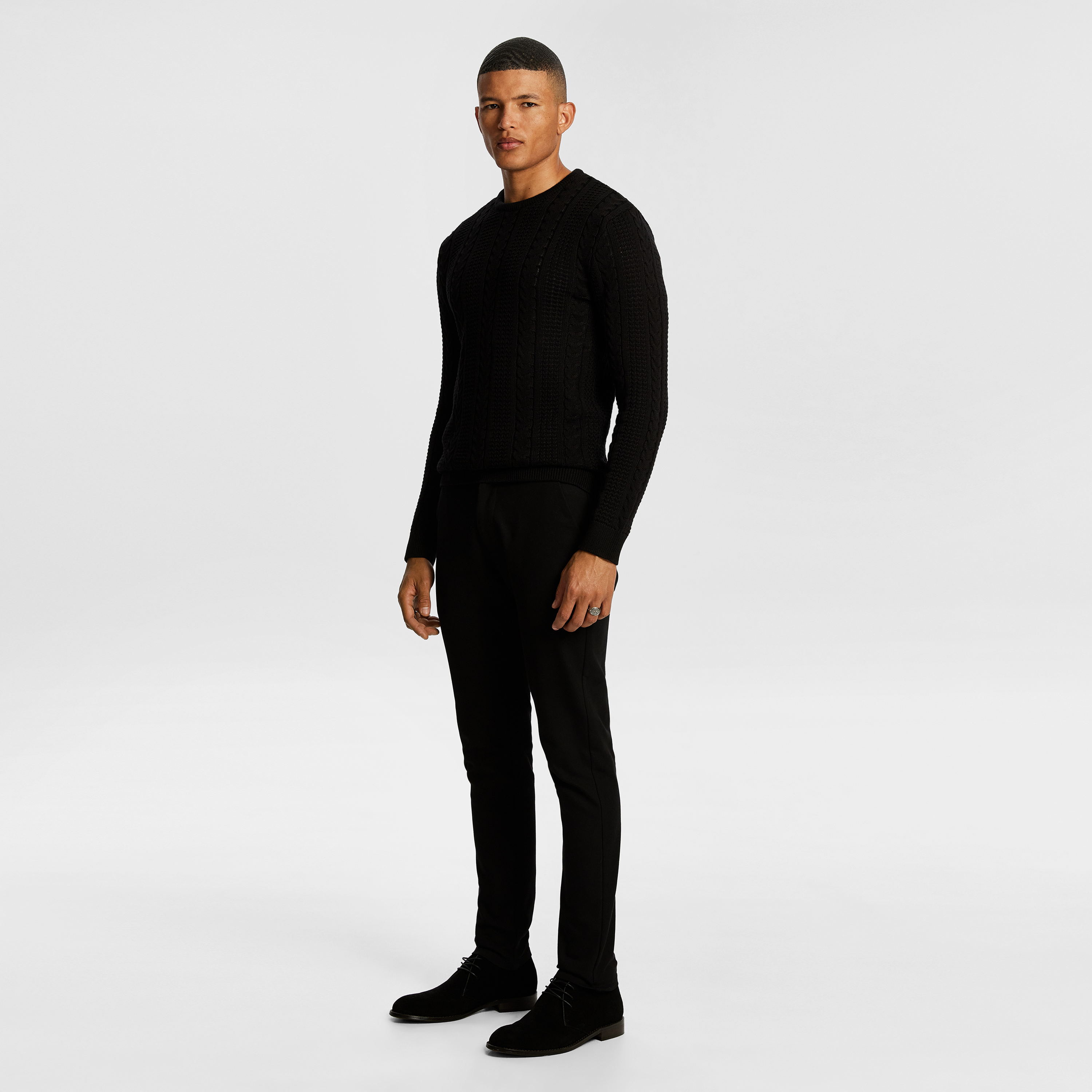 Harvey Crew Neck Cable Knit