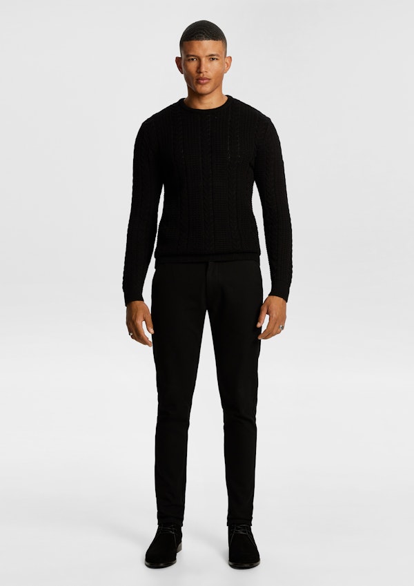 Harvey Crew Neck Cable Knit