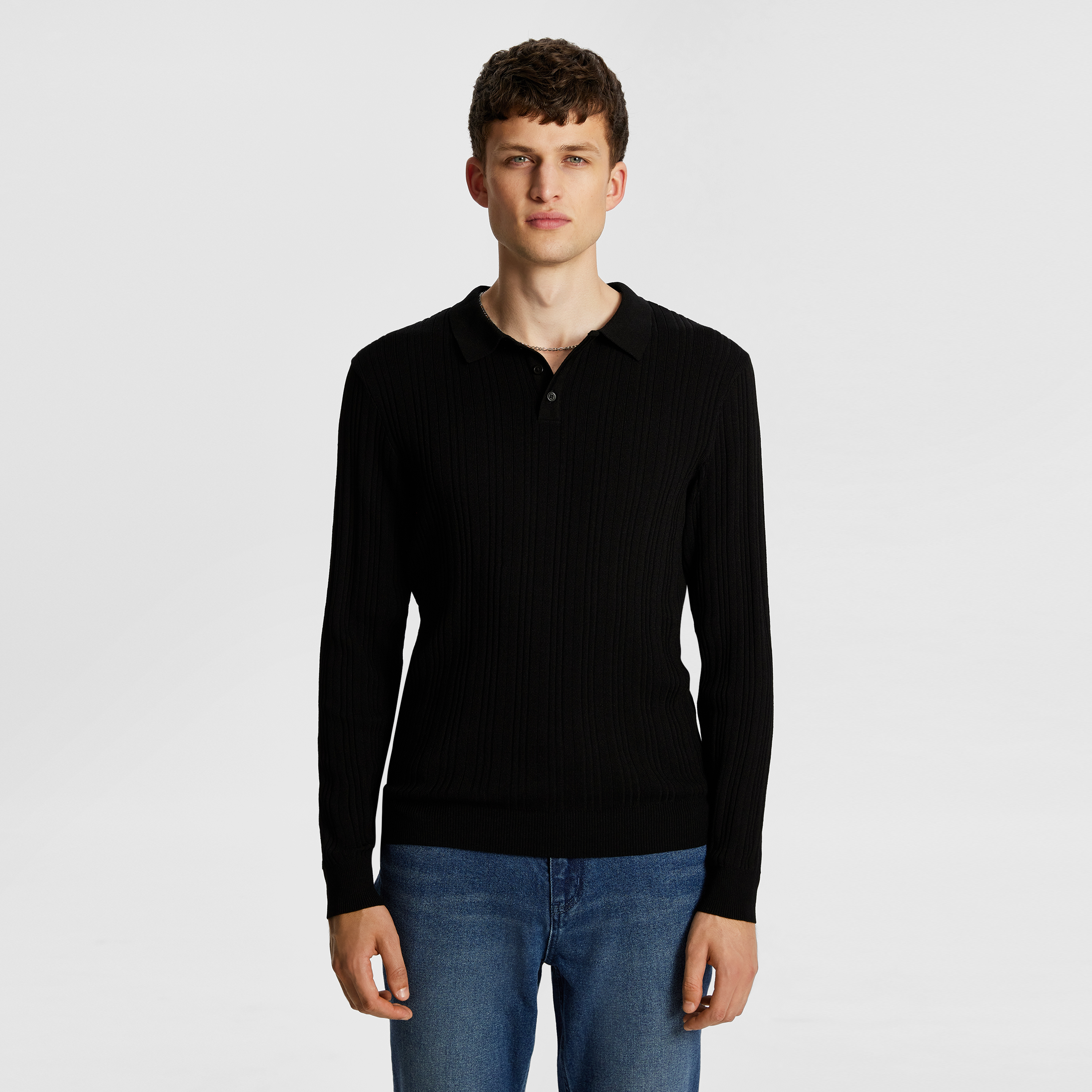 Banderas Knit Long Sleeve Polo