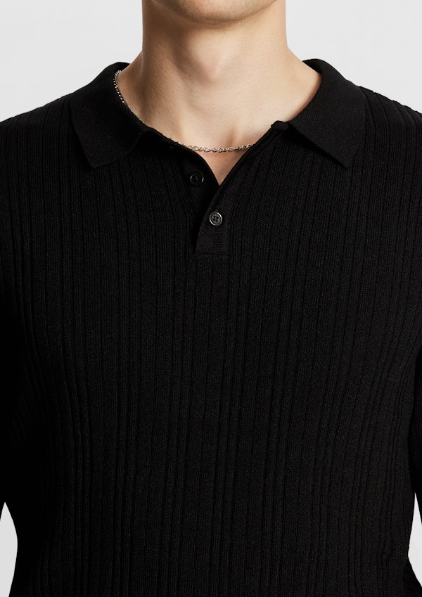 Banderas Knit Long Sleeve Polo