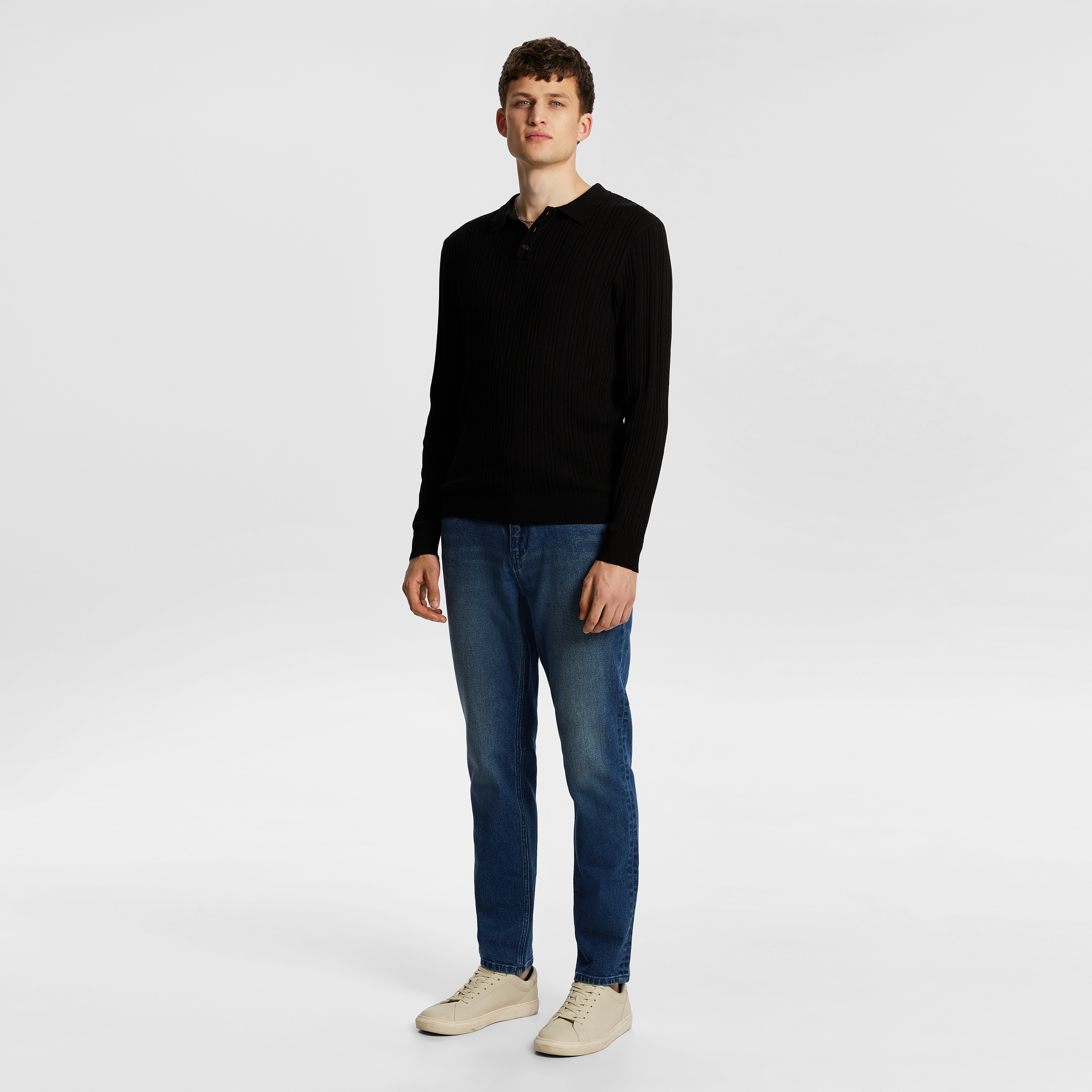 Banderas Knit Long Sleeve Polo