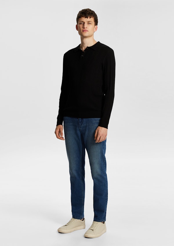 Banderas Knit Long Sleeve Polo