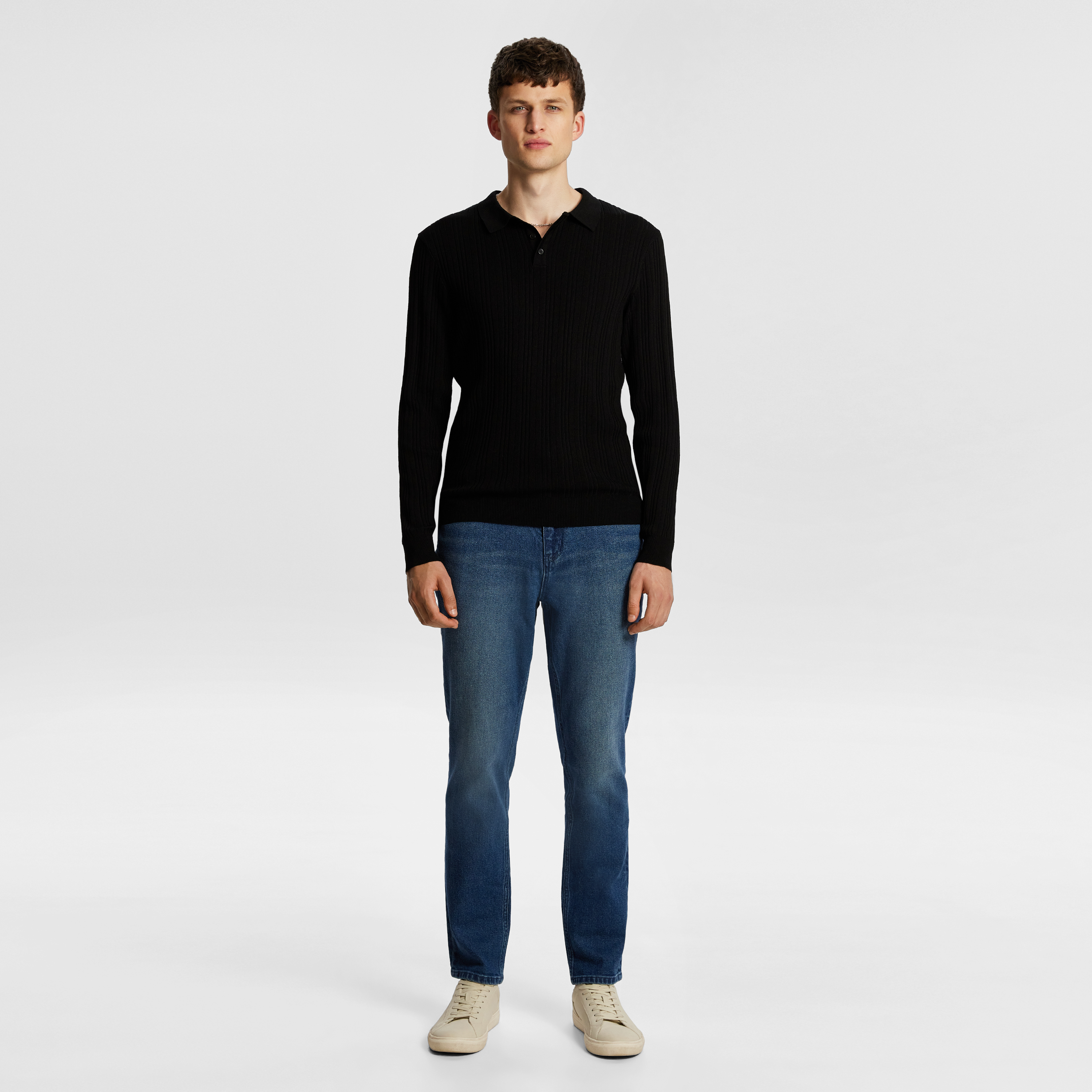 Banderas Knit Long Sleeve Polo