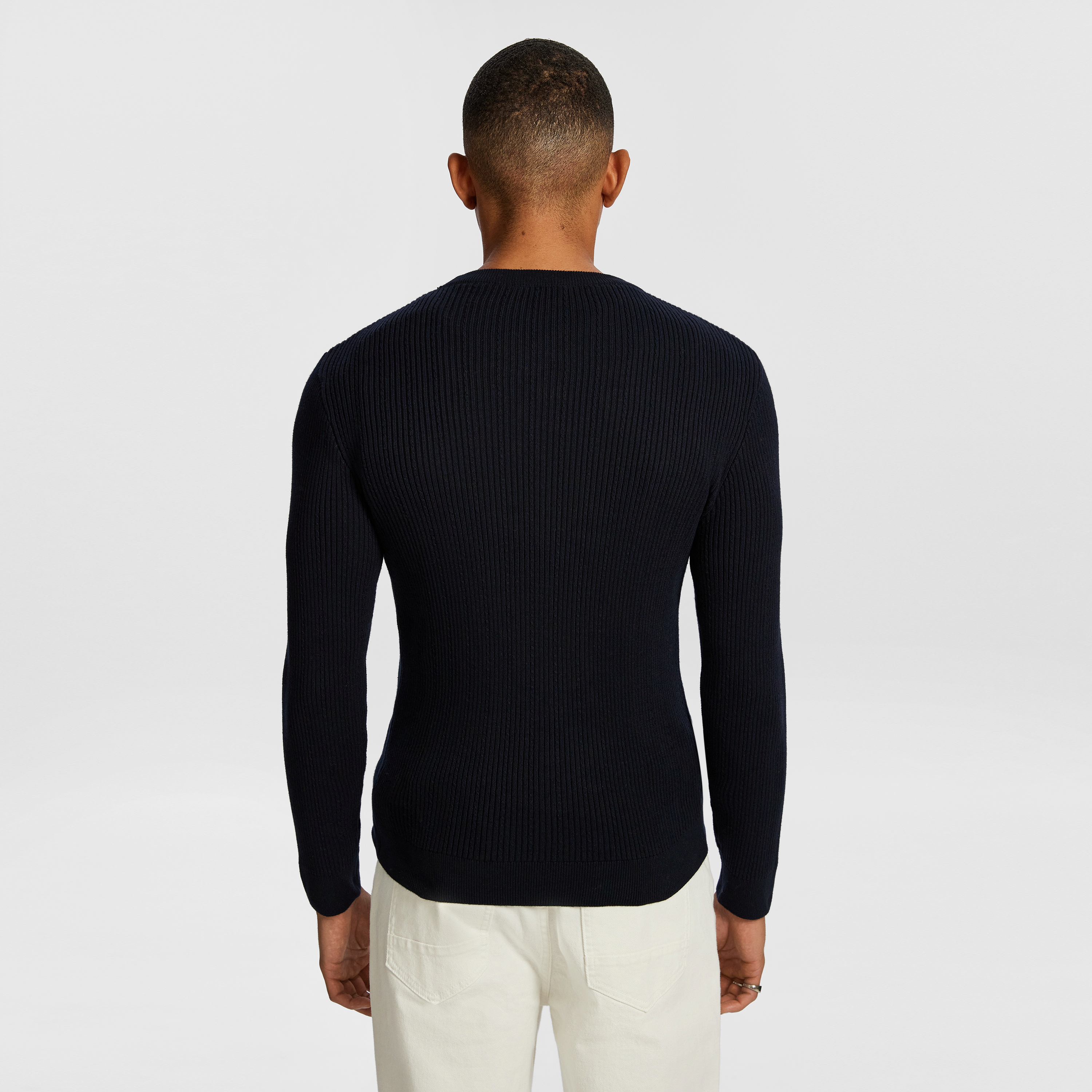 Navy Jackman Crew Neck Knit Jumper