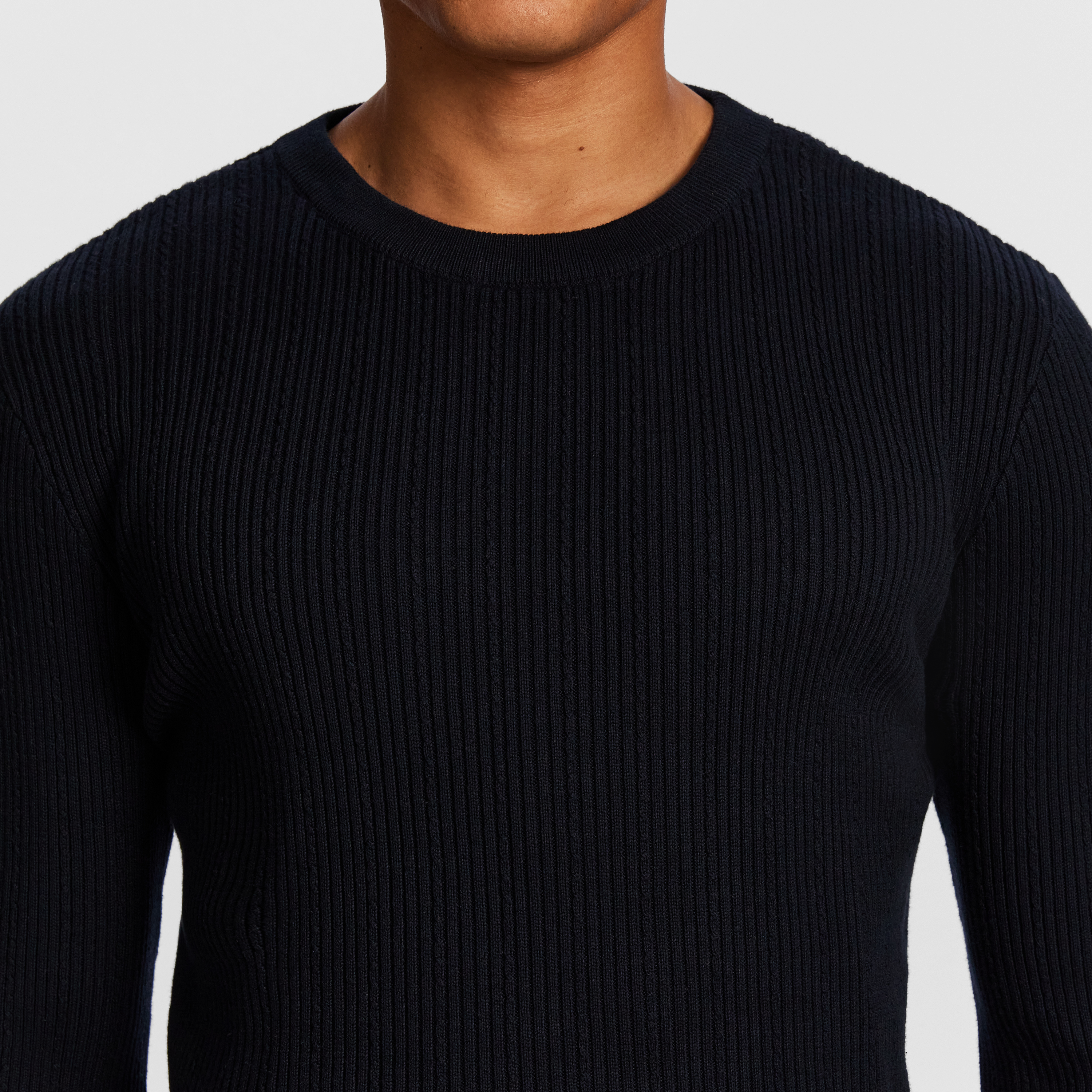 Navy Jackman Crew Neck Knit Jumper