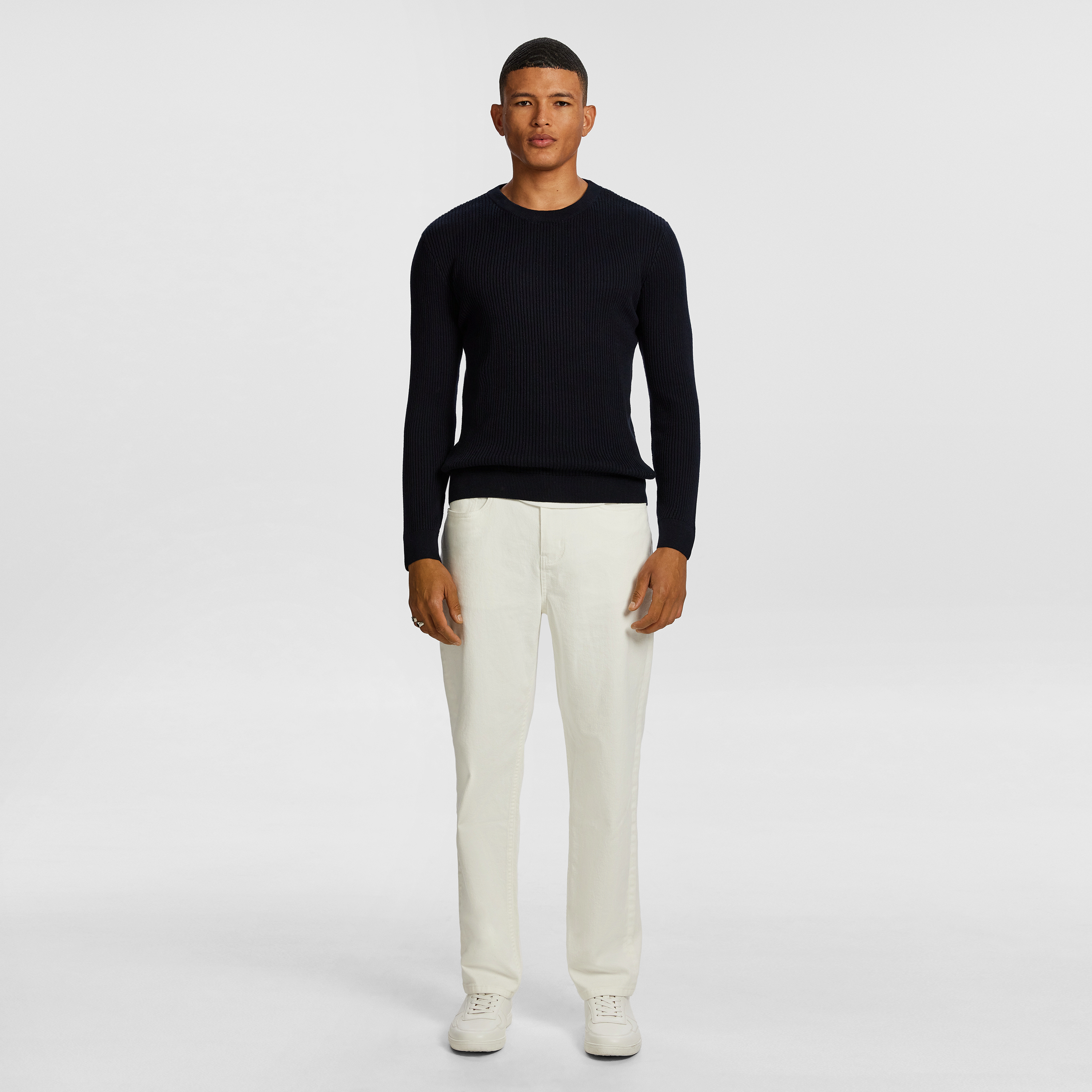 Navy Jackman Crew Neck Knit Jumper