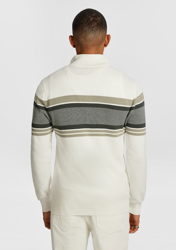 Off White Brosnon 1/4 Zip Knit Jumper