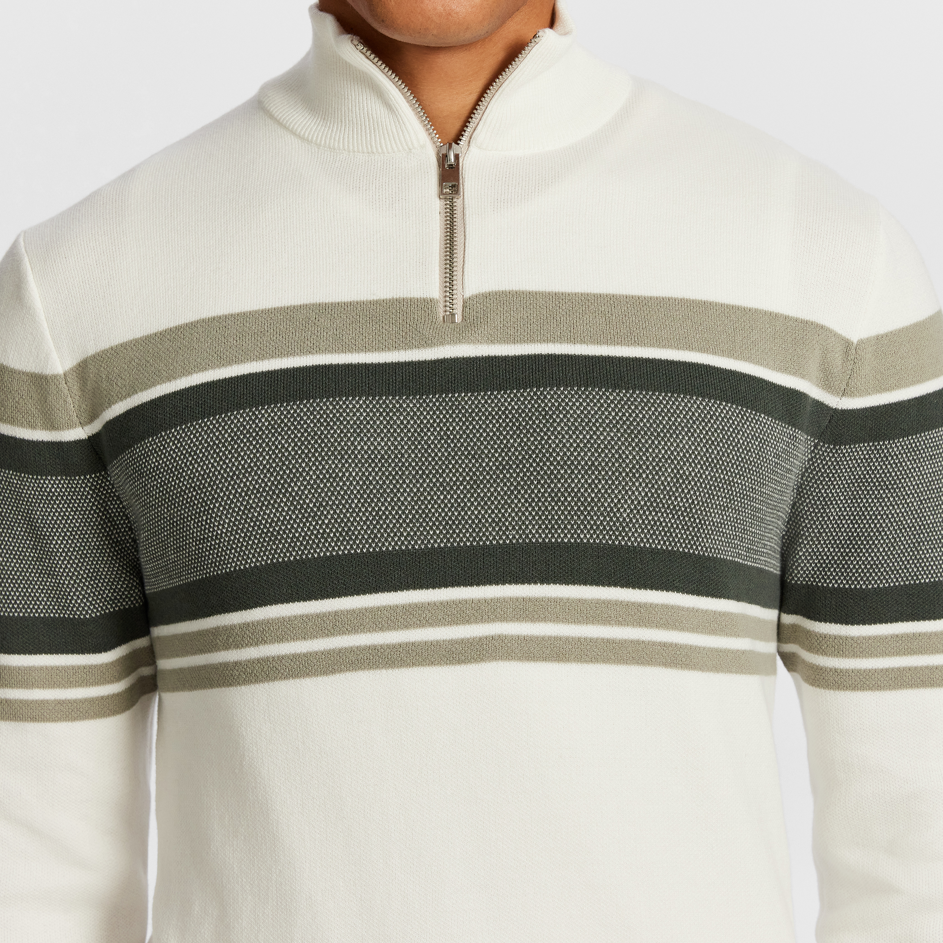 Off White Brosnon 1/4 Zip Knit Jumper