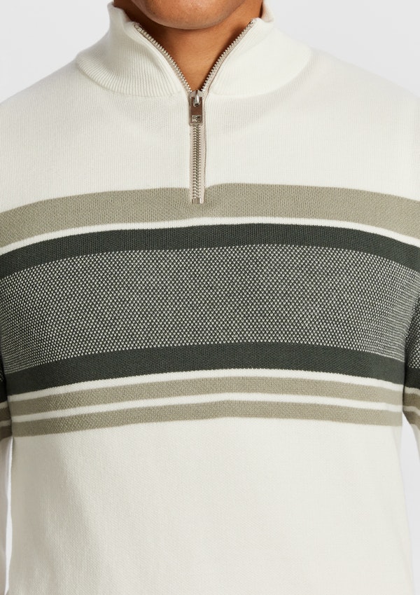 Off White Brosnon 1/4 Zip Knit Jumper