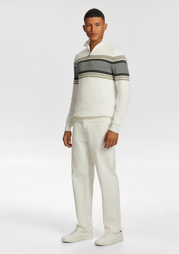 Off White Brosnon 1/4 Zip Knit Jumper