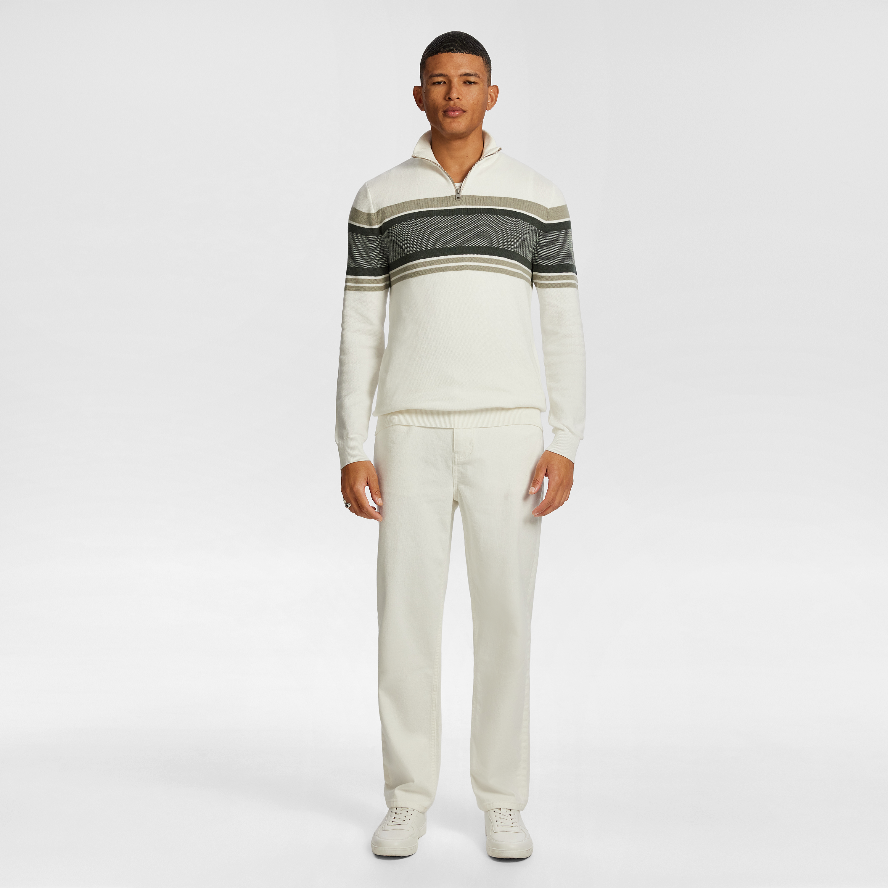 Off White Brosnon 1/4 Zip Knit Jumper