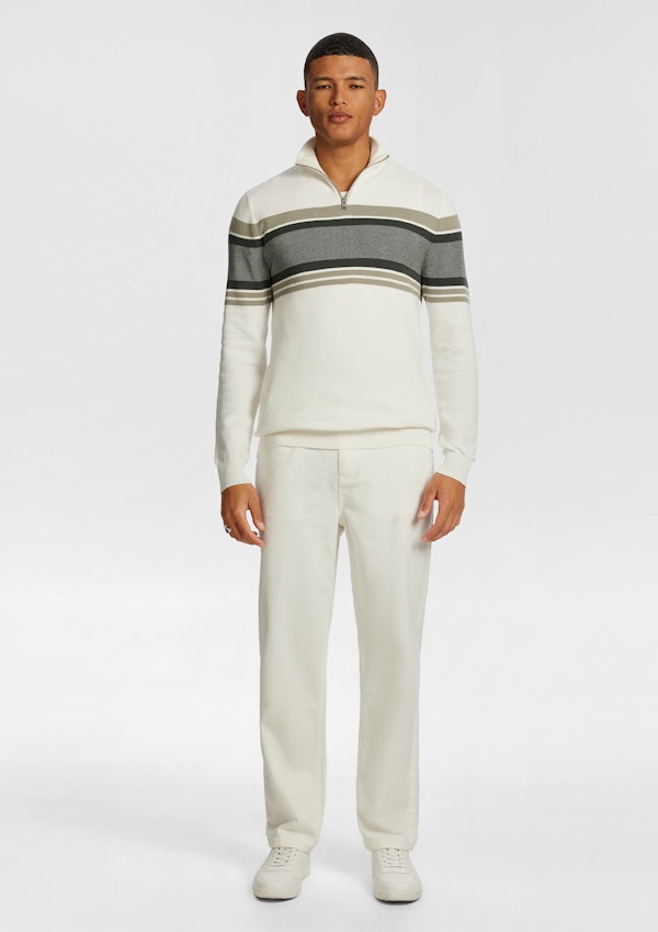 Off White Brosnon 1/4 Zip Knit Jumper