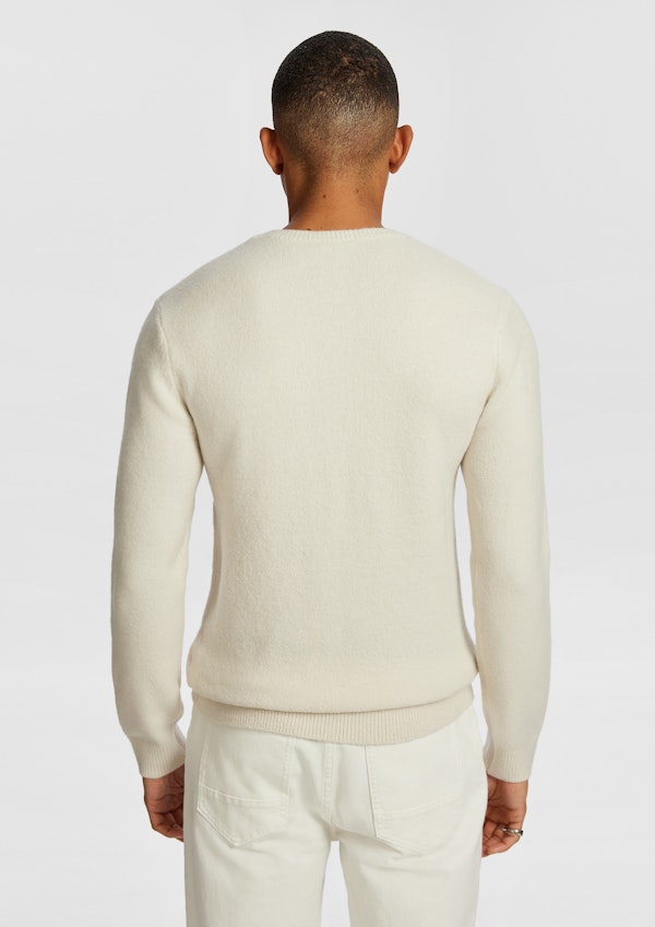 Natural Simmons Crew Neck Knit Jumper