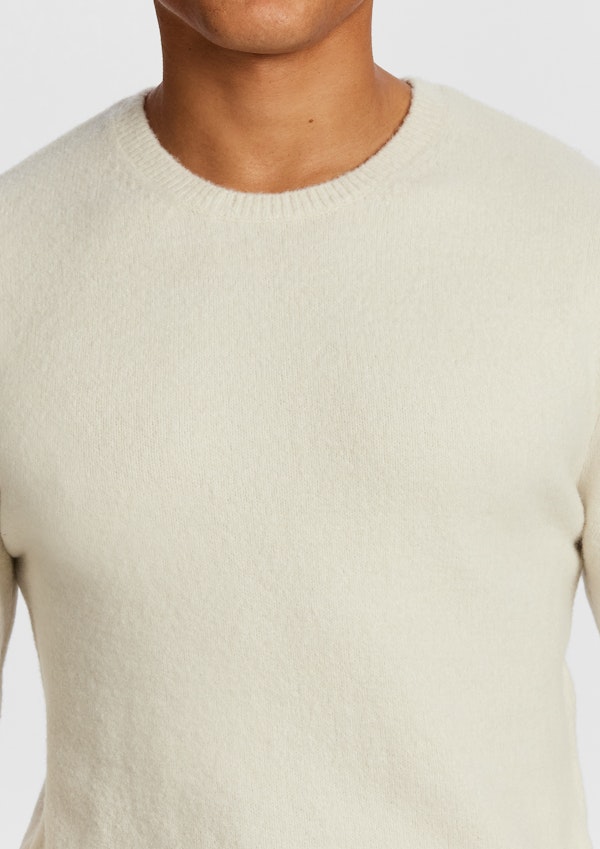 Natural Simmons Crew Neck Knit Jumper