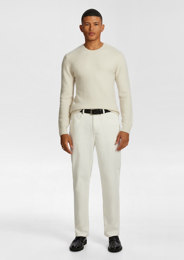 Natural Simmons Crew Neck Knit Jumper