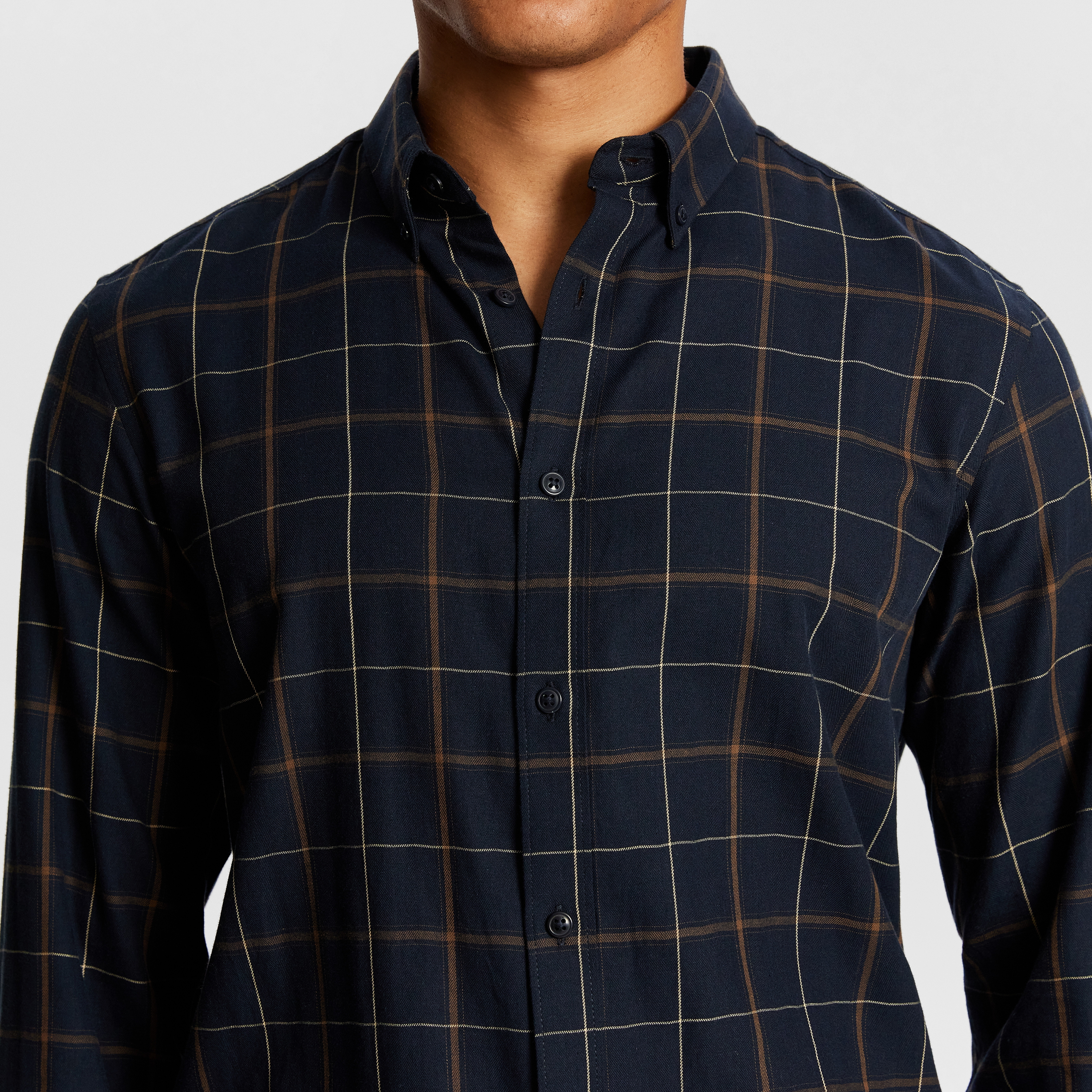 Navy Barclay Check Shirt