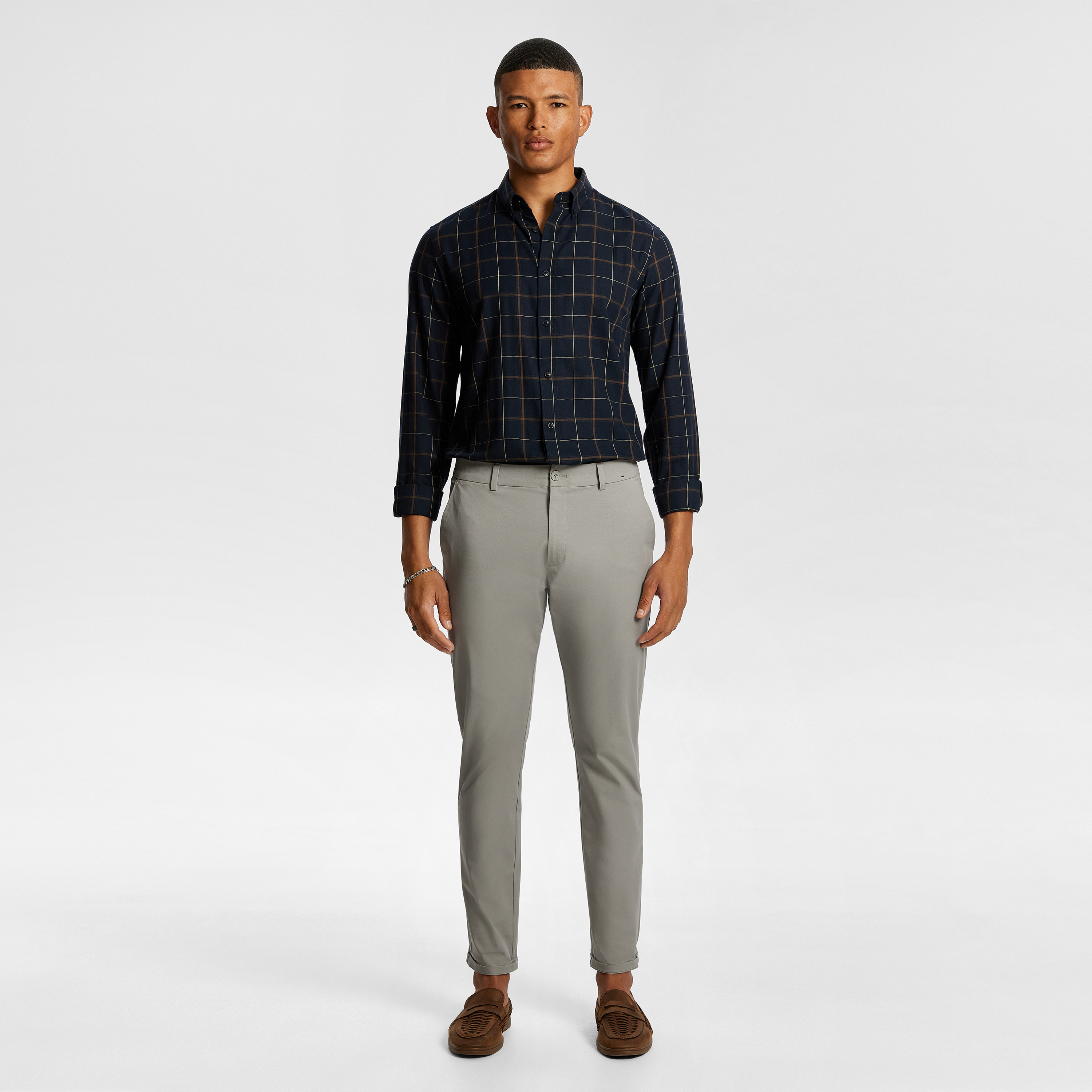 Navy Barclay Check Shirt