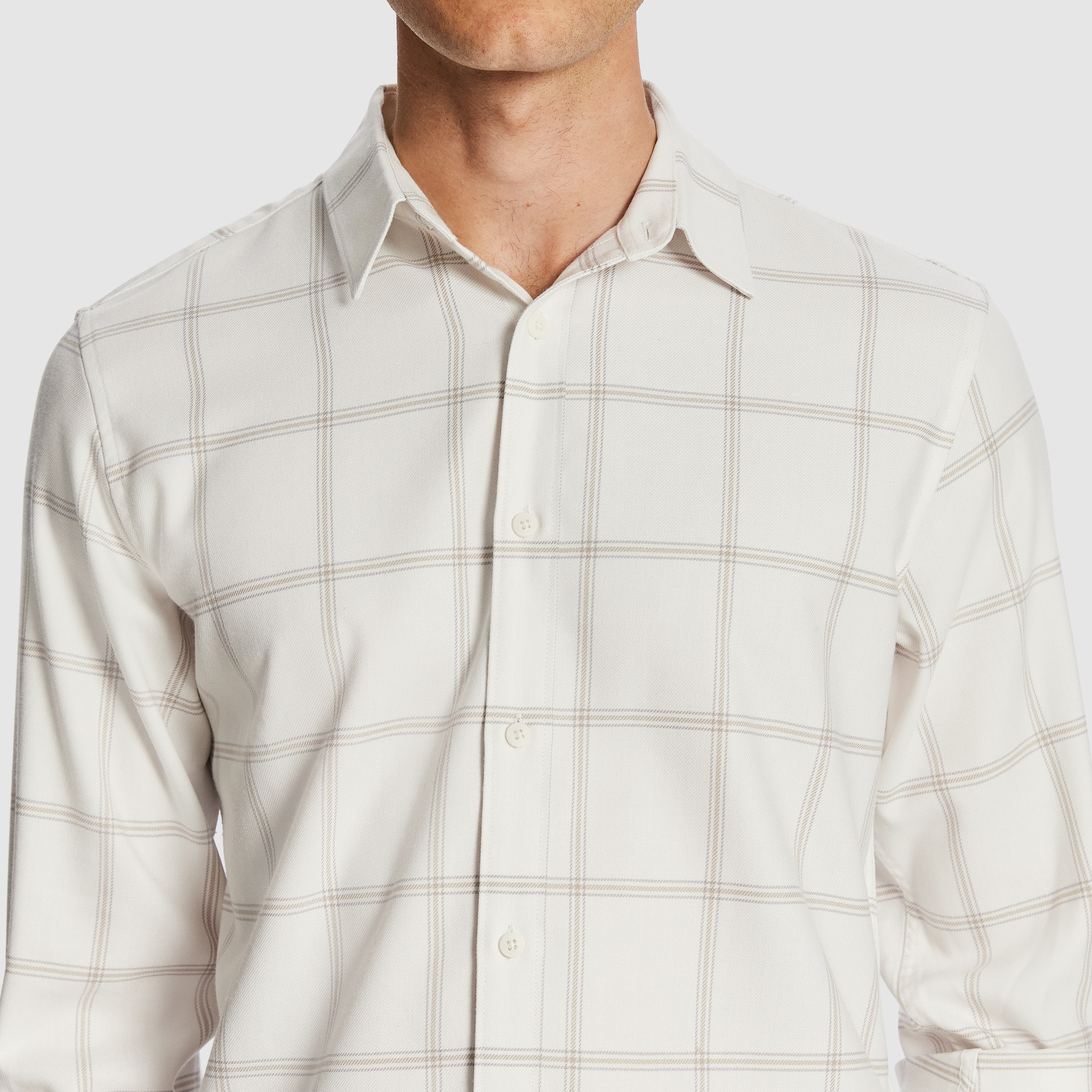 White Amsterdam Check Shirt