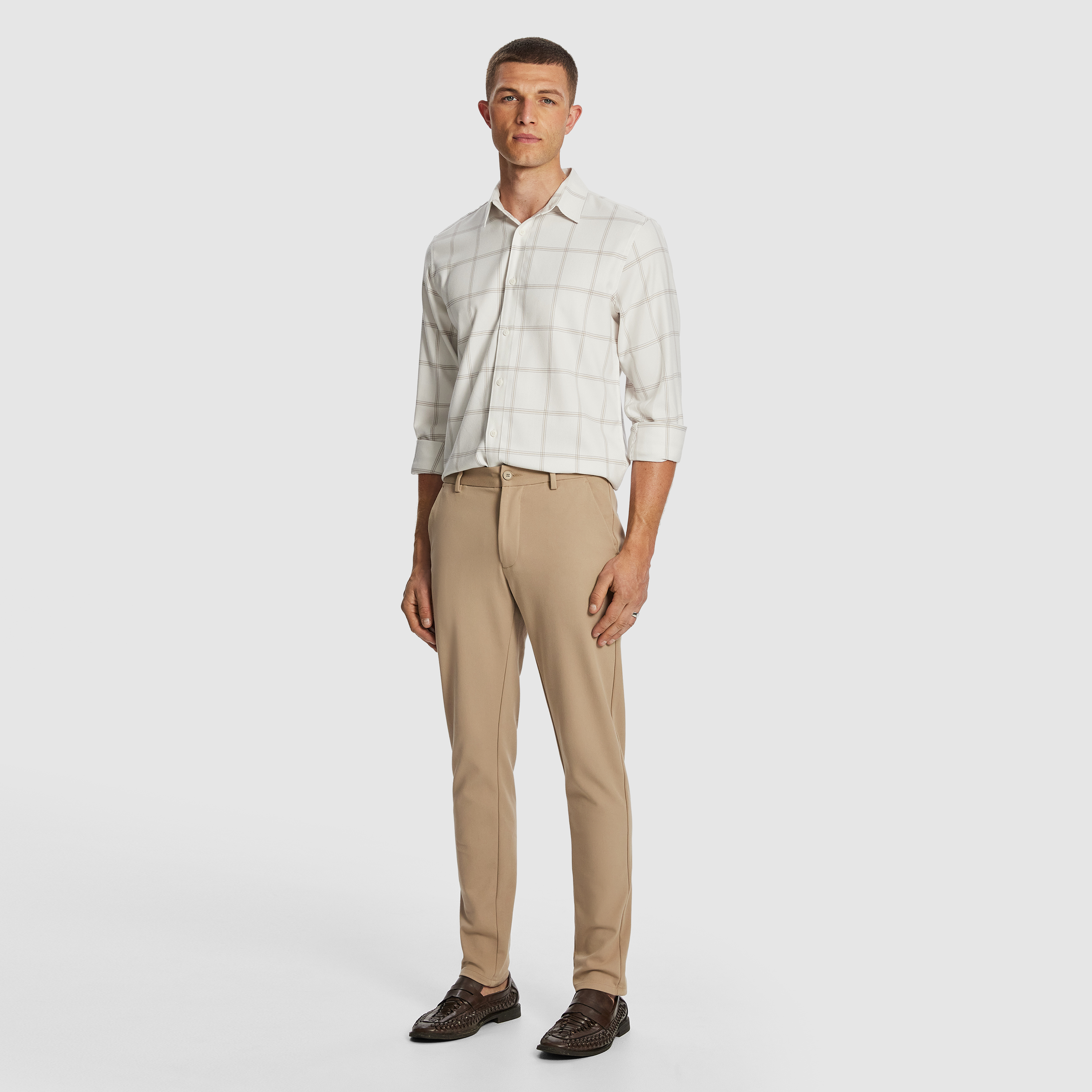 White Amsterdam Check Shirt