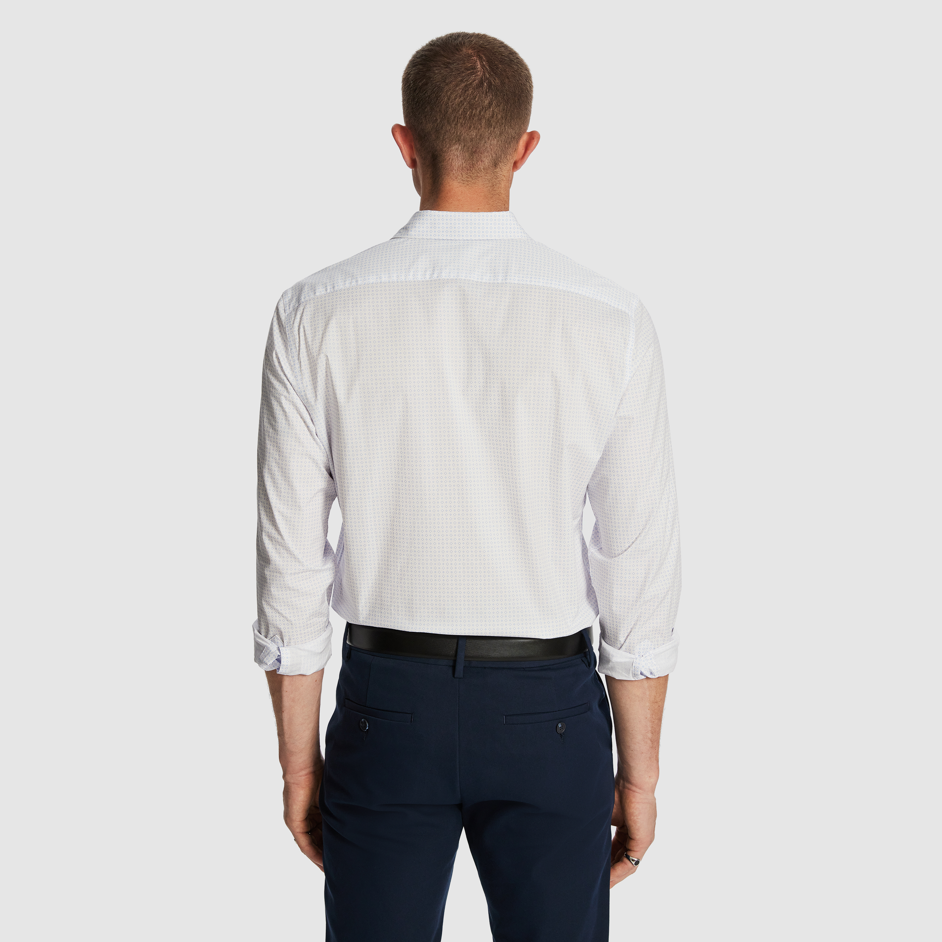 Light Blue Houston Slim Geo Shirt