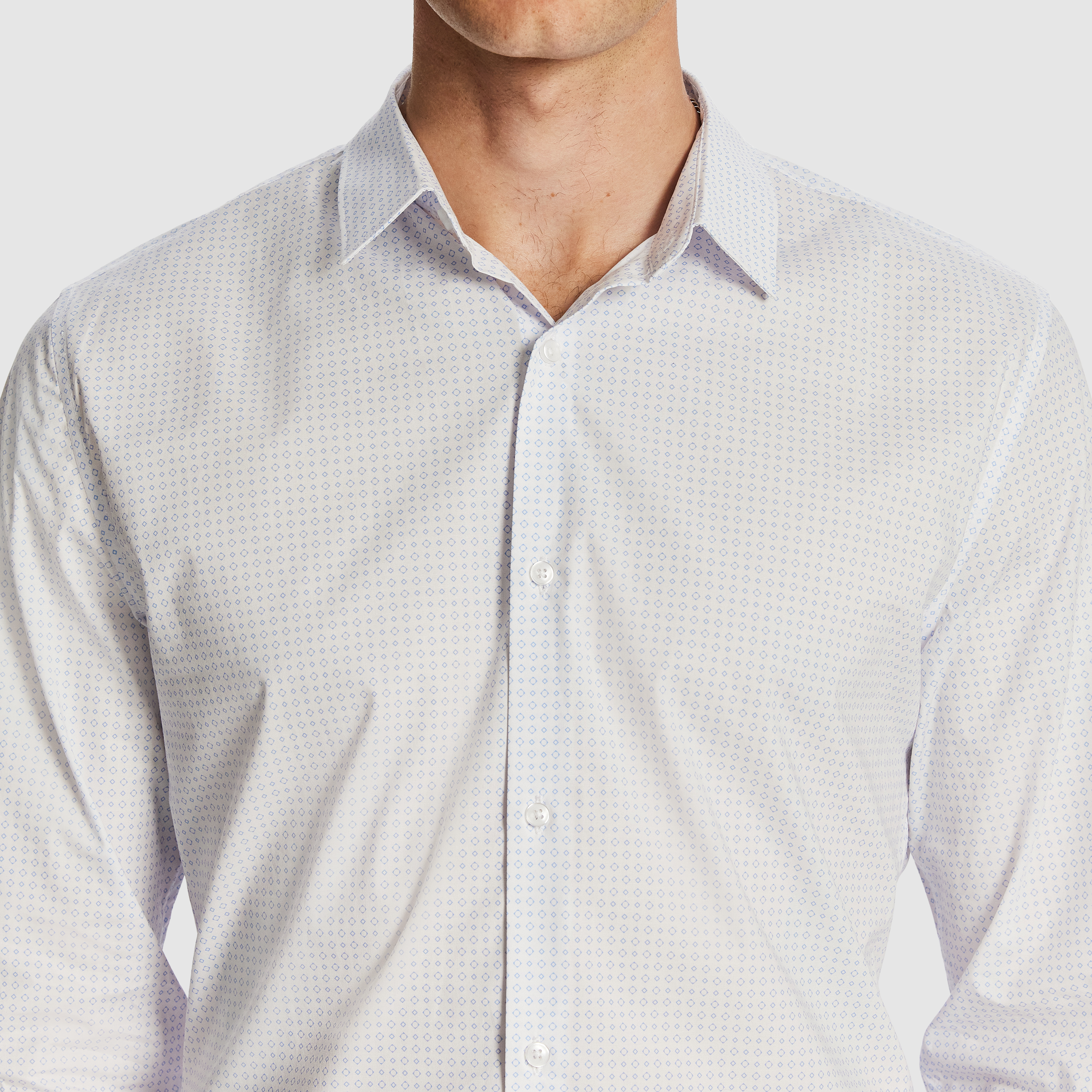 Light Blue Houston Slim Geo Shirt