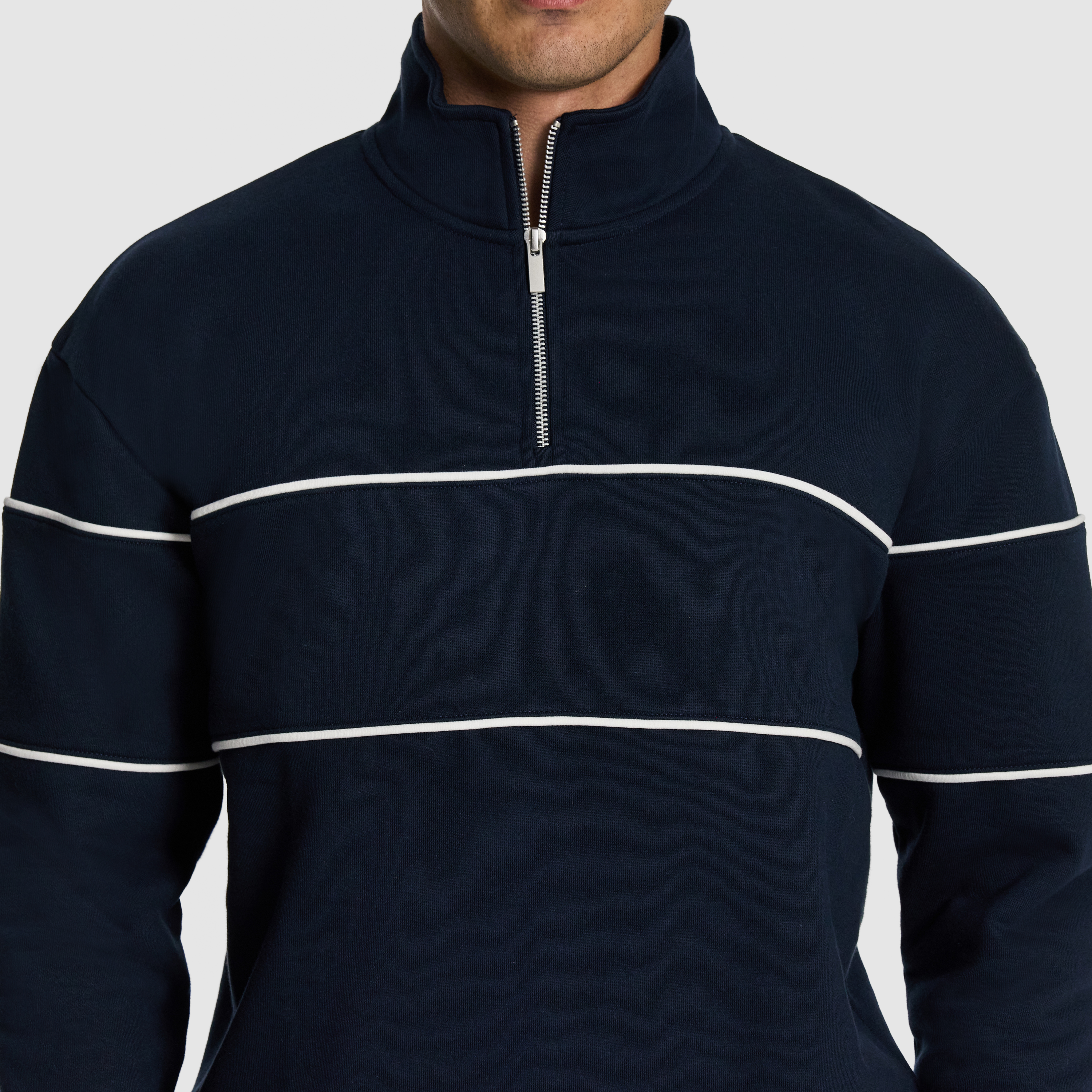 Navy Battersea 1/4 Zip Sweatshirt