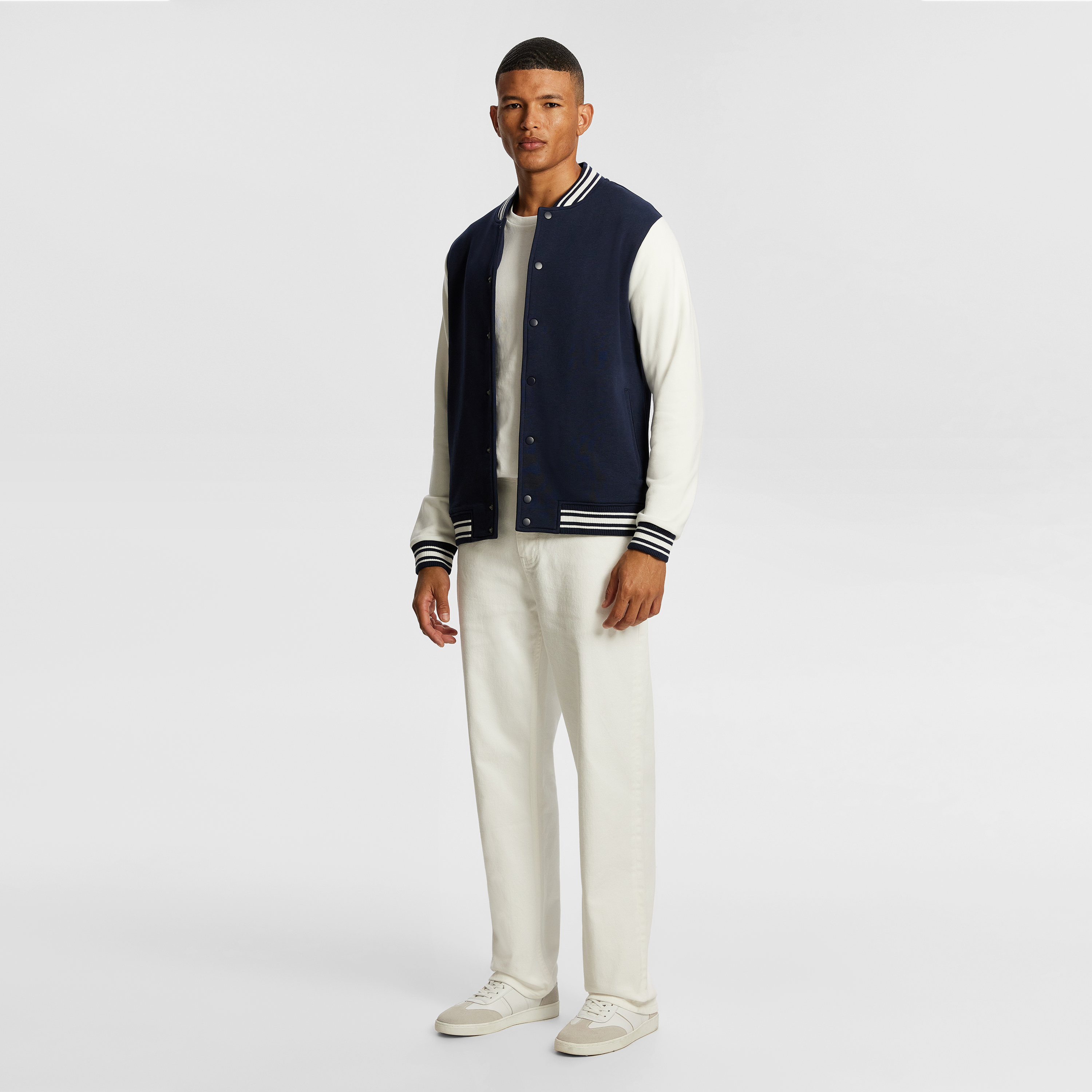 Navy Hudson Varsity Jacket