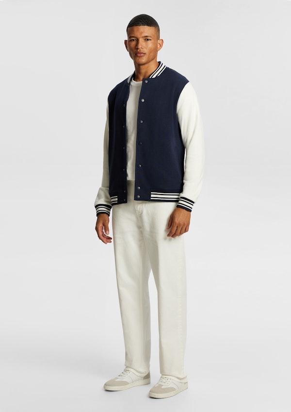 Navy Hudson Varsity Jacket