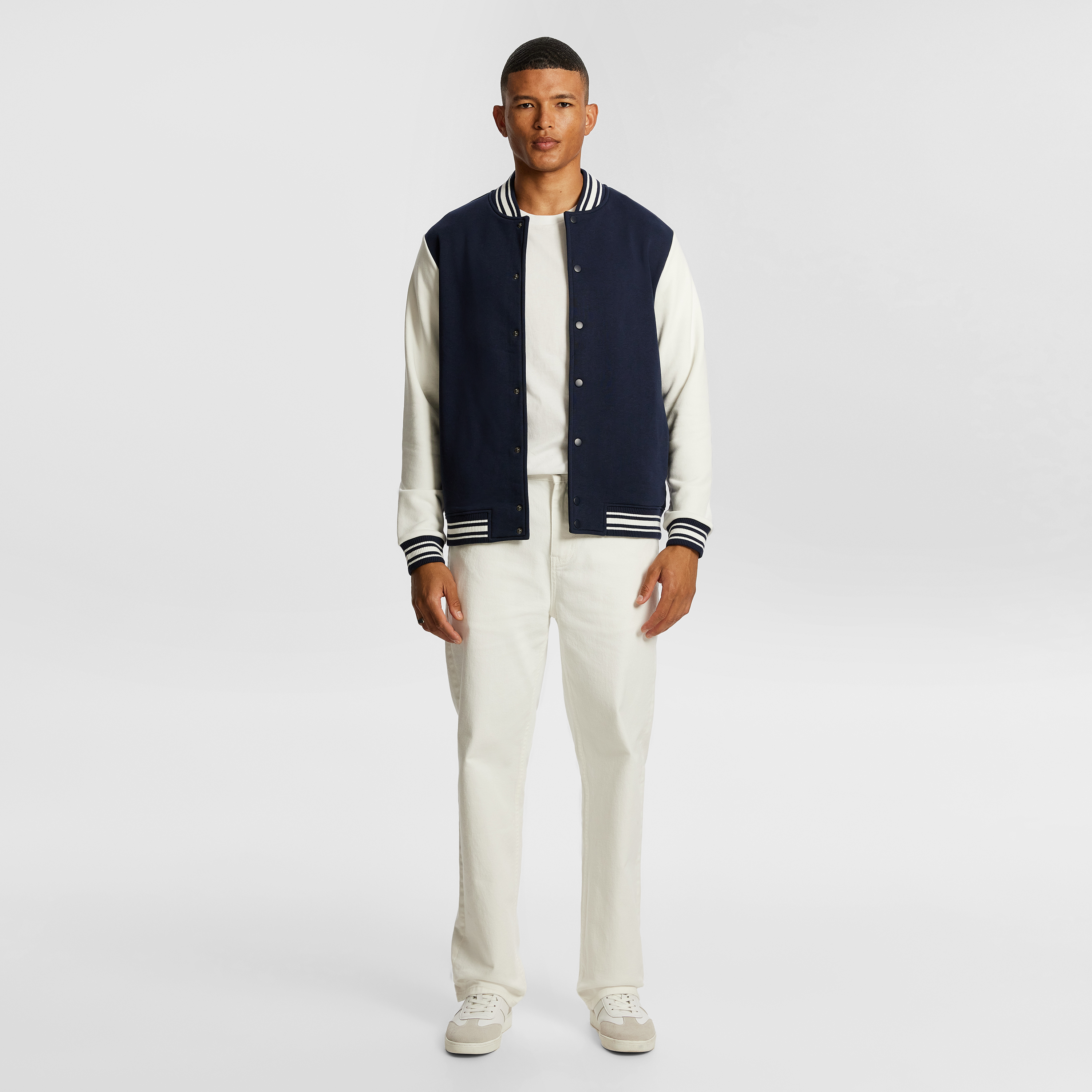 Navy Hudson Varsity Jacket