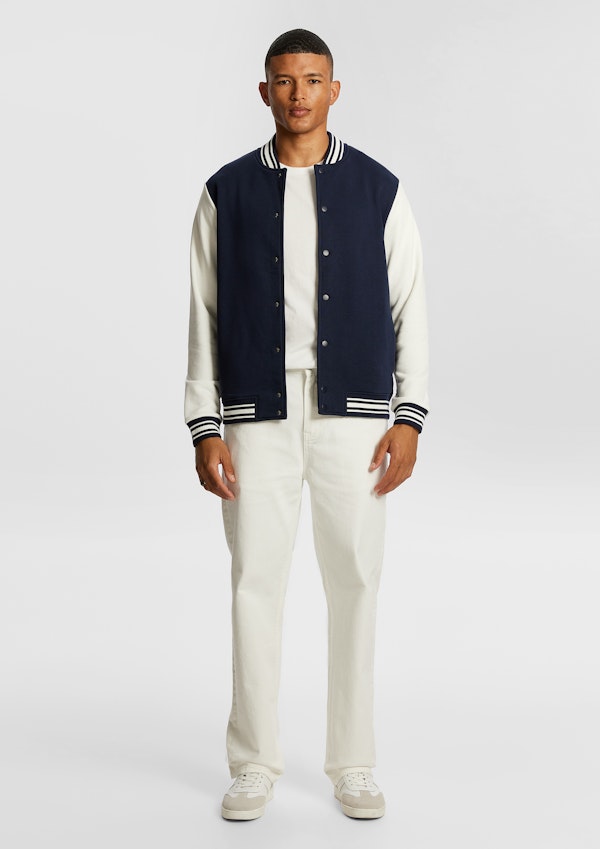 Navy Hudson Varsity Jacket