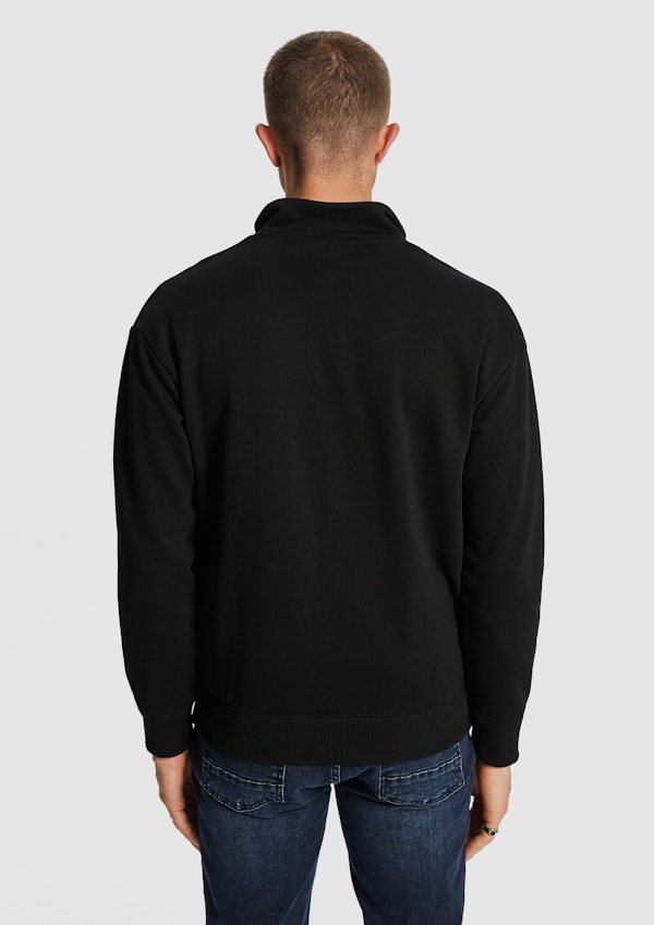 Black Mascot 1/4 Zip Sweatshirt
