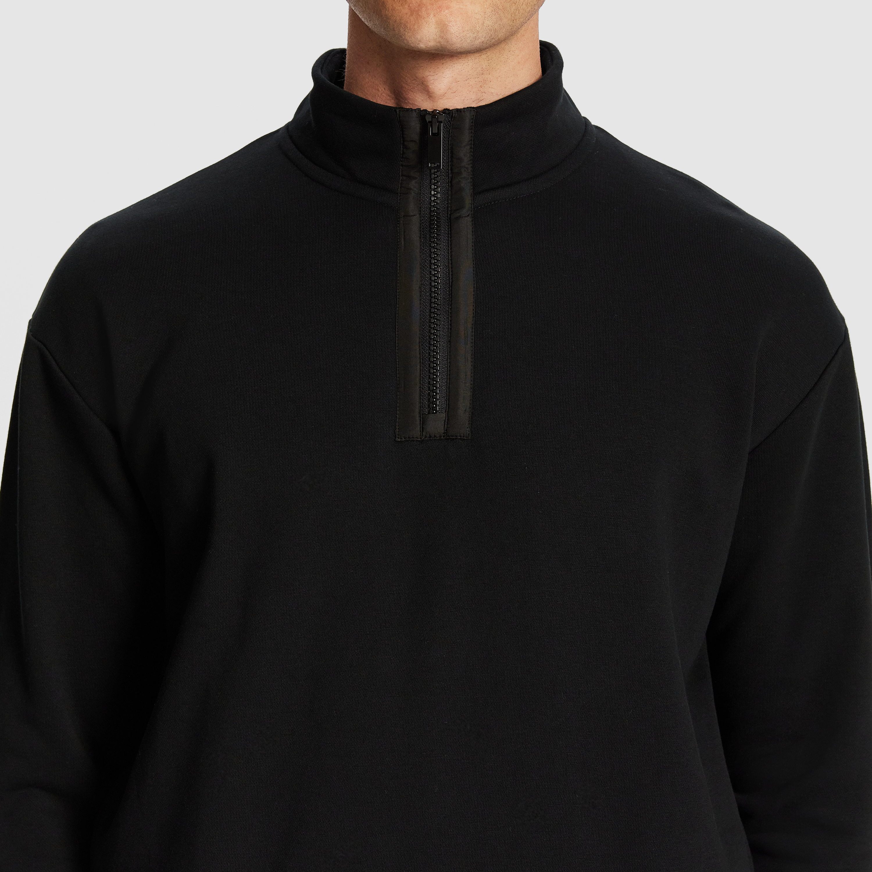 Black Mascot 1/4 Zip Sweatshirt