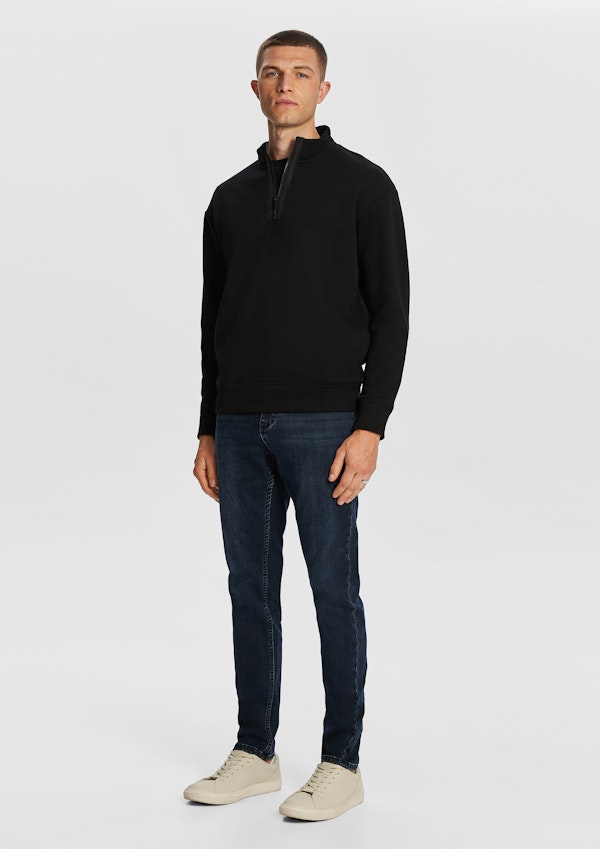 Black Mascot 1/4 Zip Sweatshirt