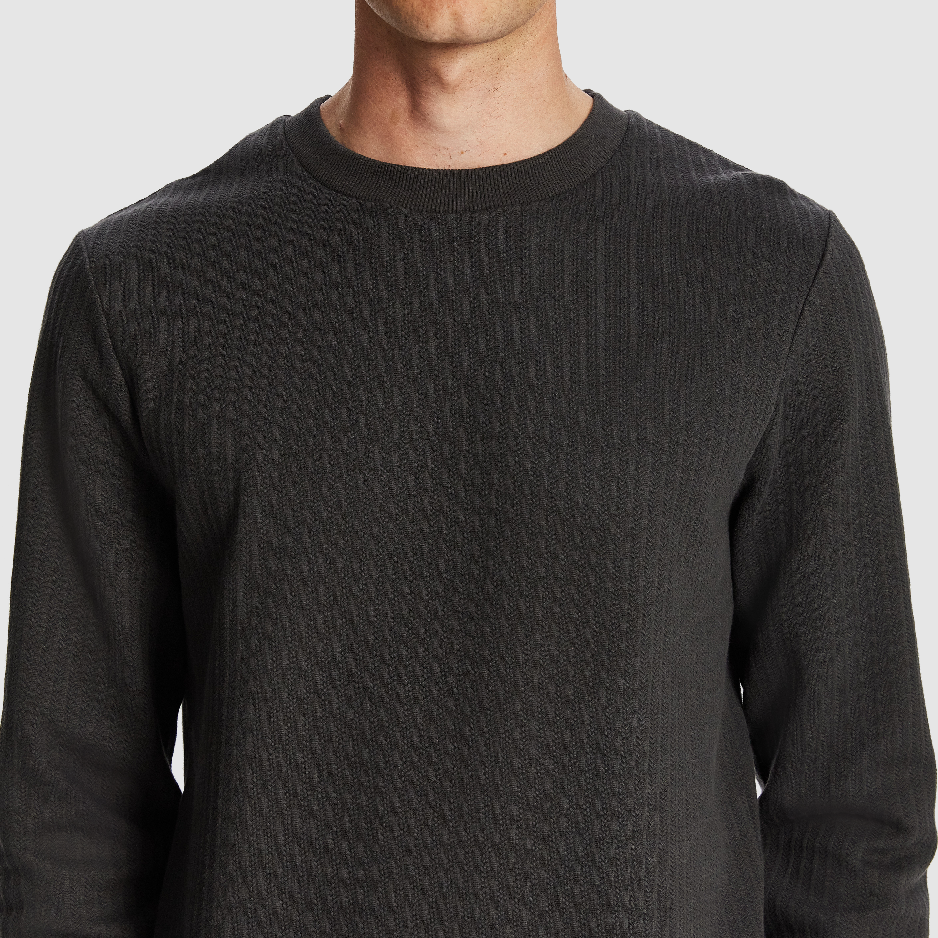 Charcoal Newport Textured Sweatshirt