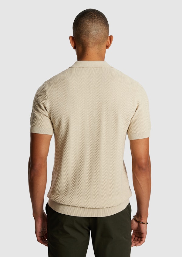 Natural Josh Knitted Polo Shirt