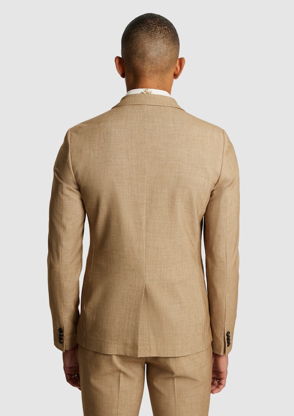 Caramel Nelson Skinny Stretch Suit Jacket