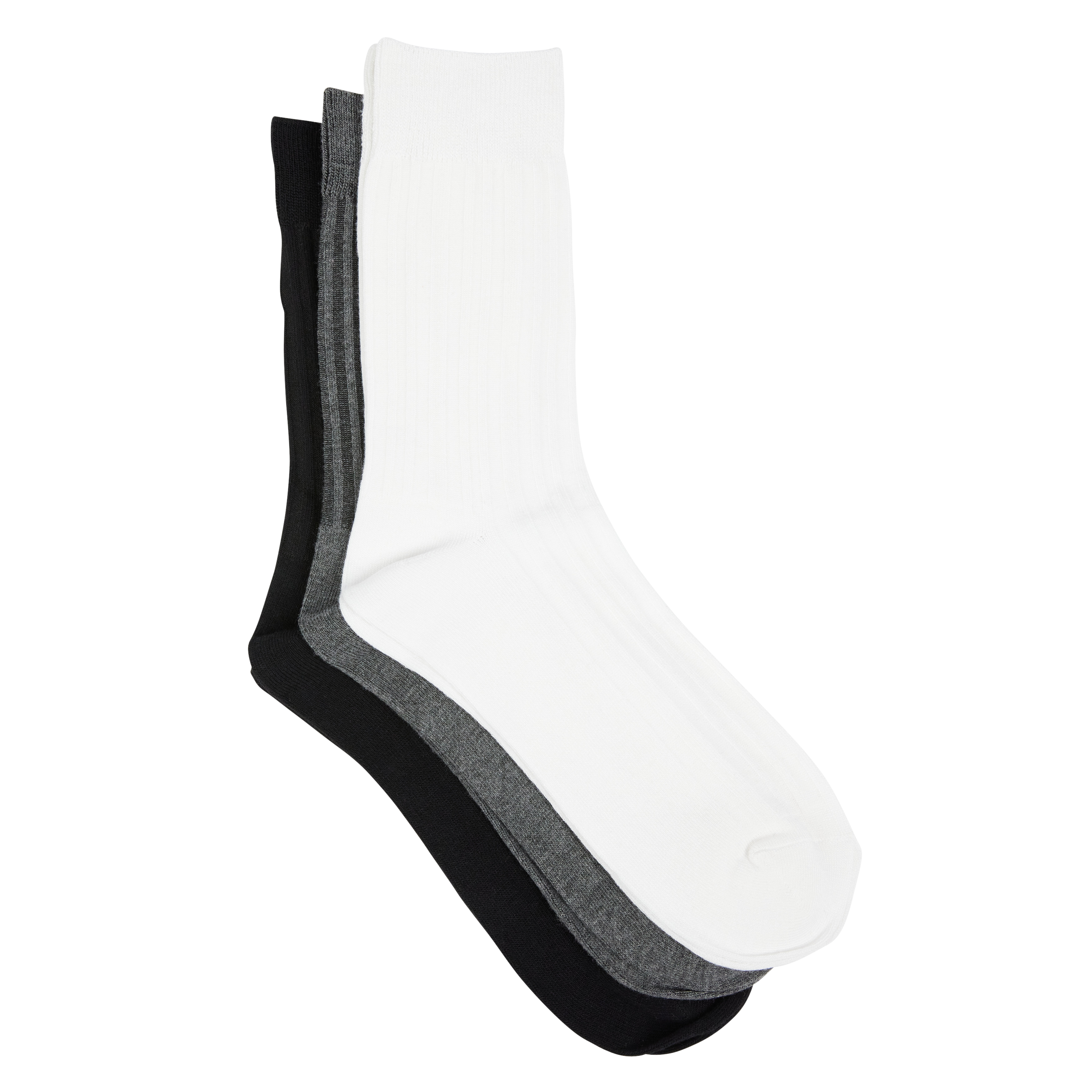 Bamboo Ribbed 3 Pack Socks