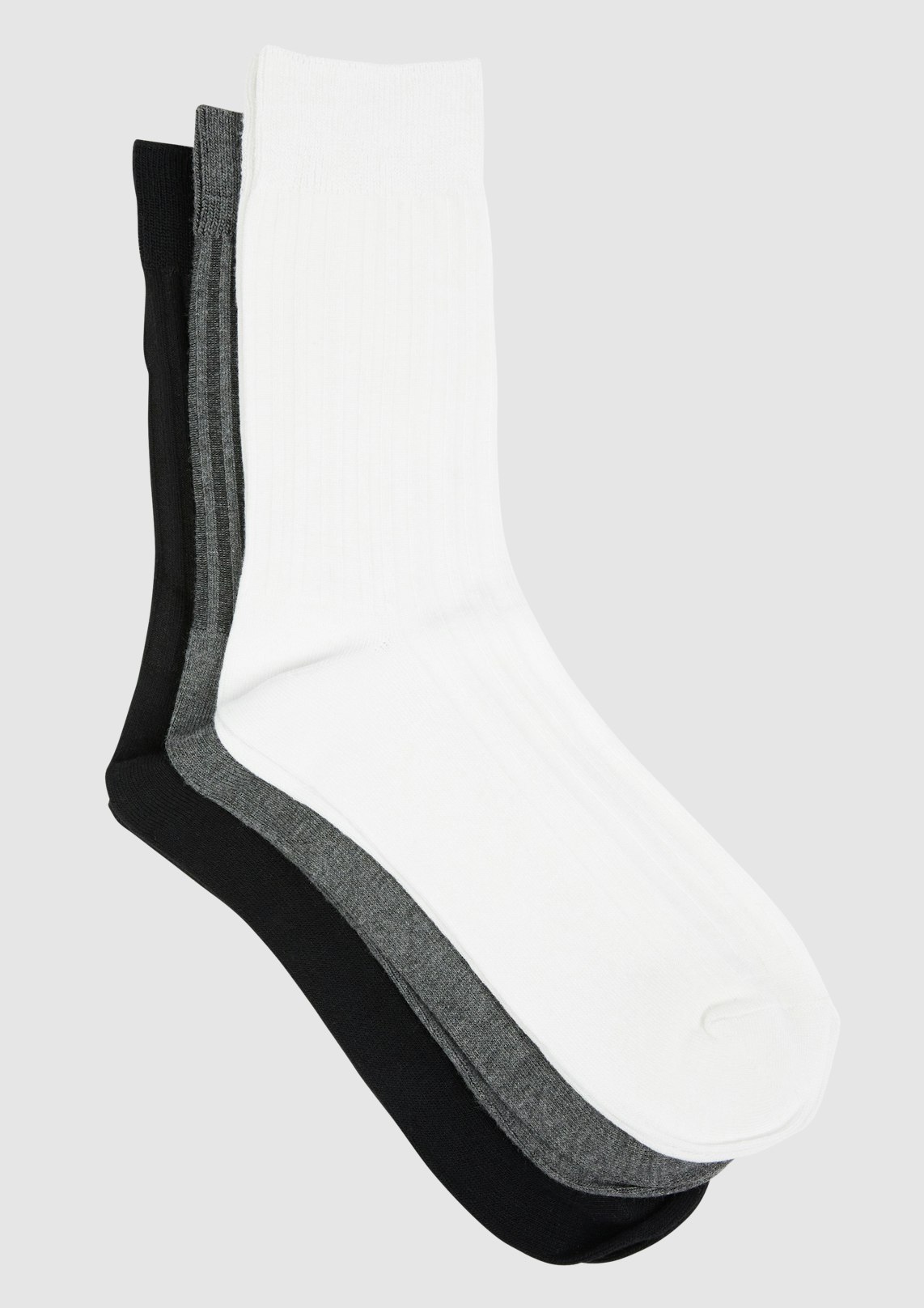 Bamboo Ribbed 3 Pack Socks