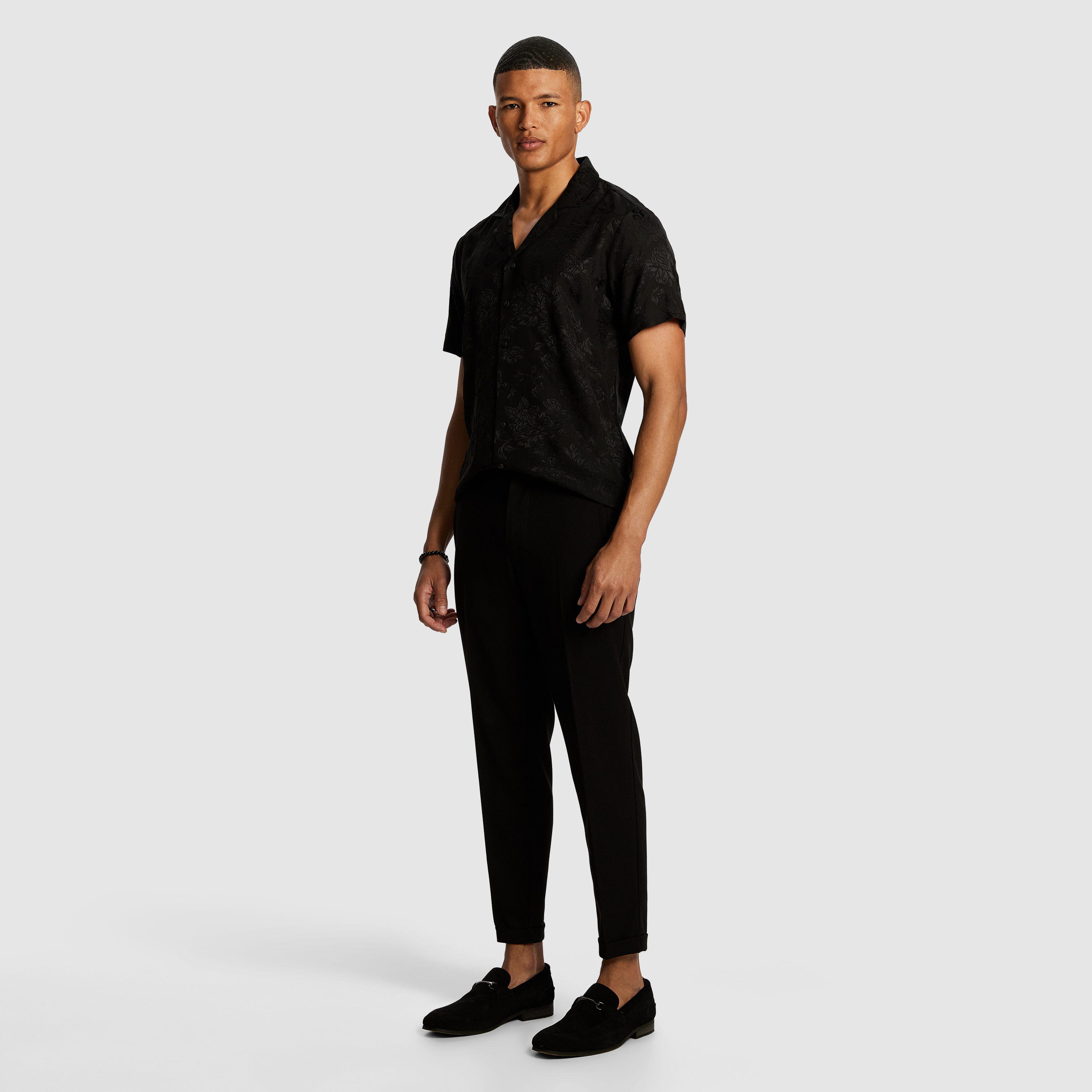 Black Joey Satin Shirt