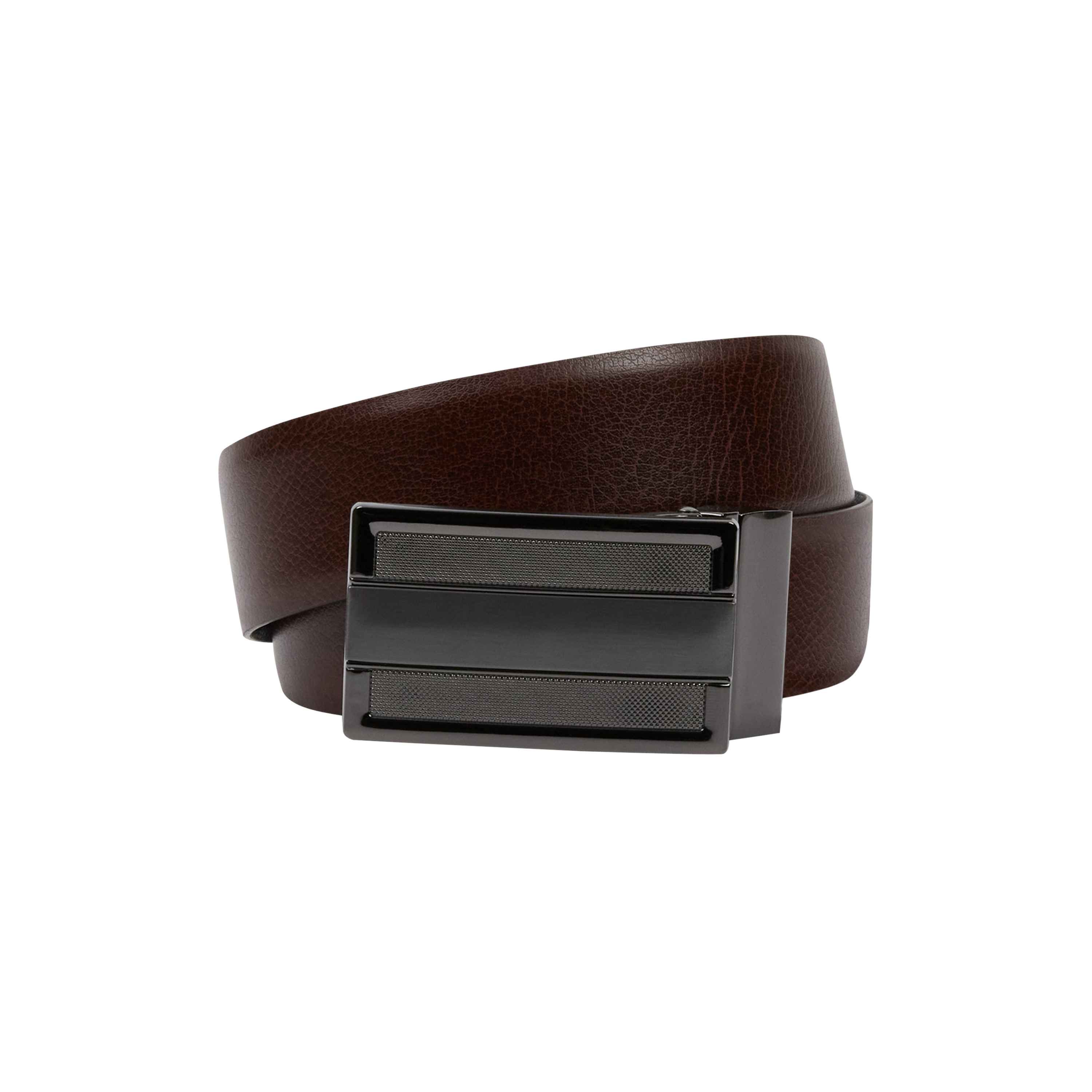 Black/Choc Rowan Textured Belt