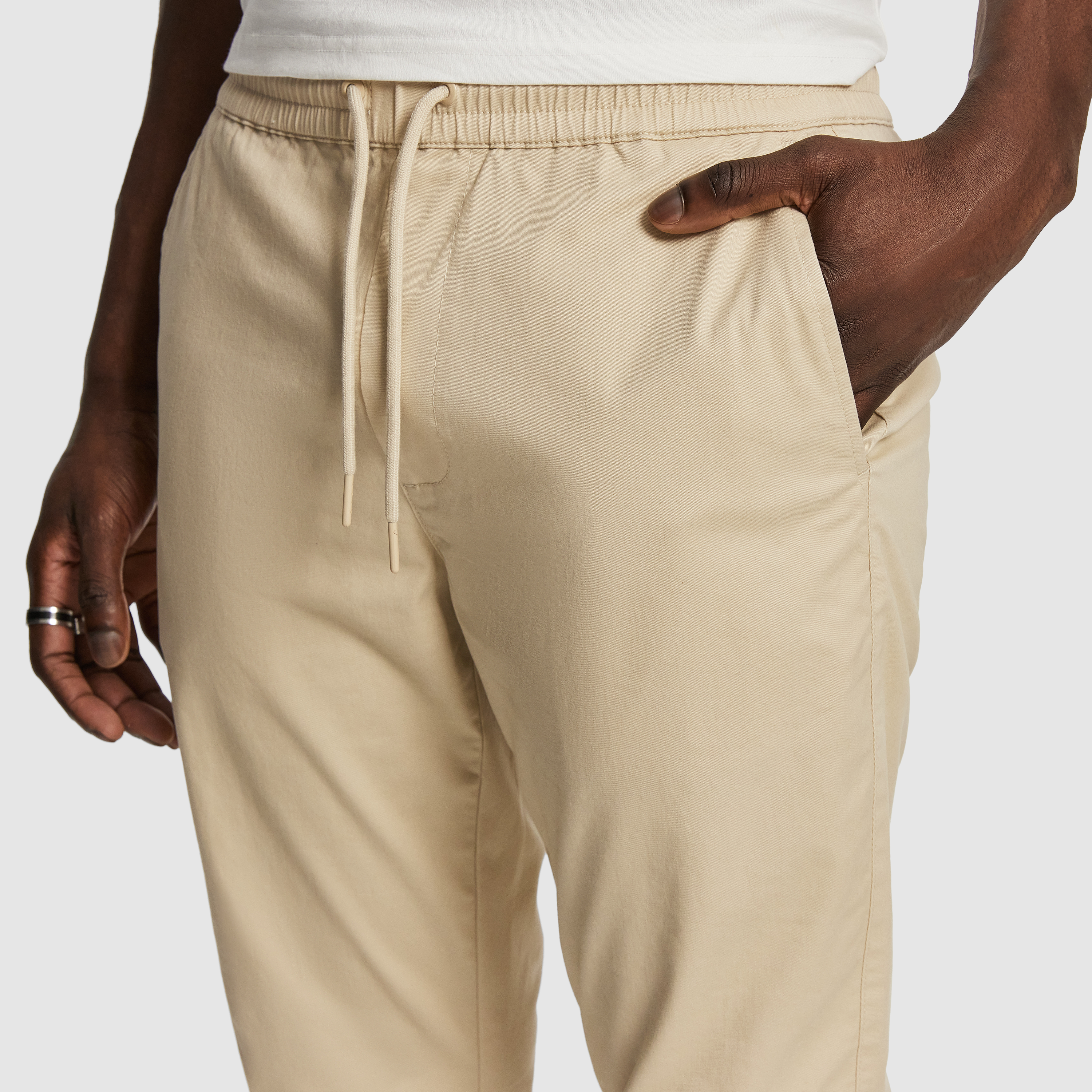 Natural Bowie Cuffed Chino