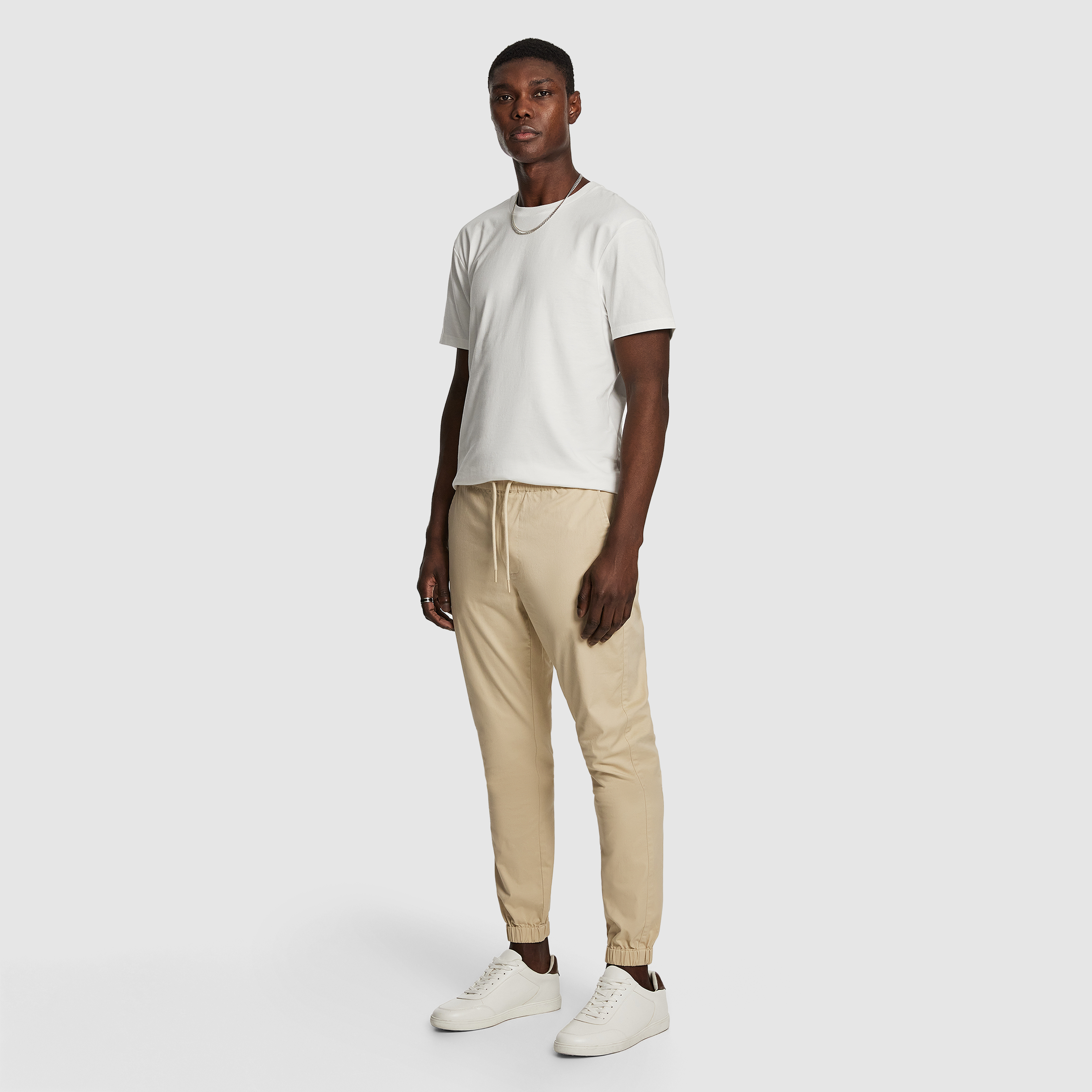 Natural Bowie Cuffed Chino